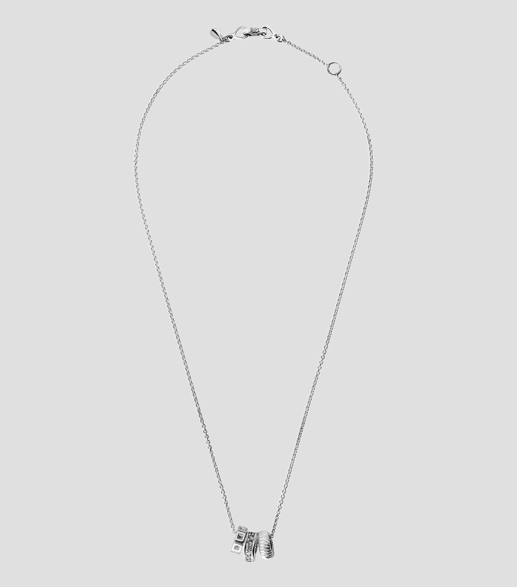 Dije con cadena en Plata .925 Xocolate Canutillos con diamantes Mujer