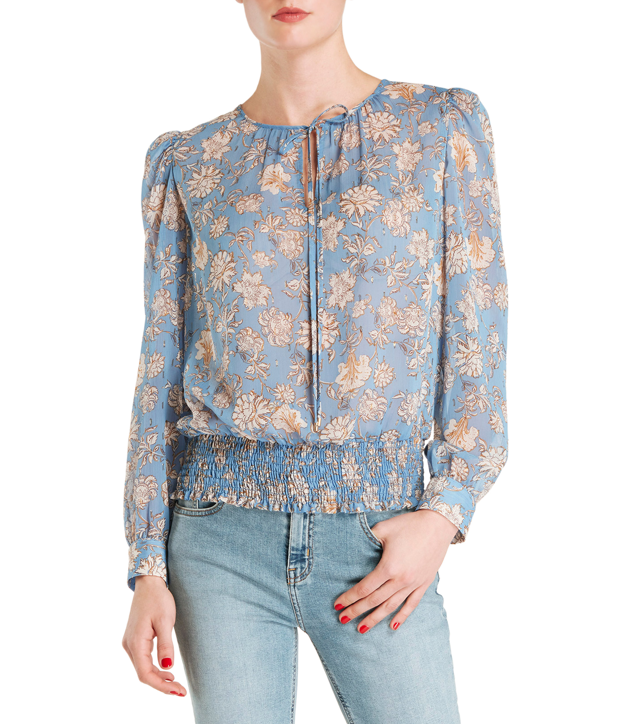 Julio Blusa con flores manga larga Mujer - El Palacio de Hierro