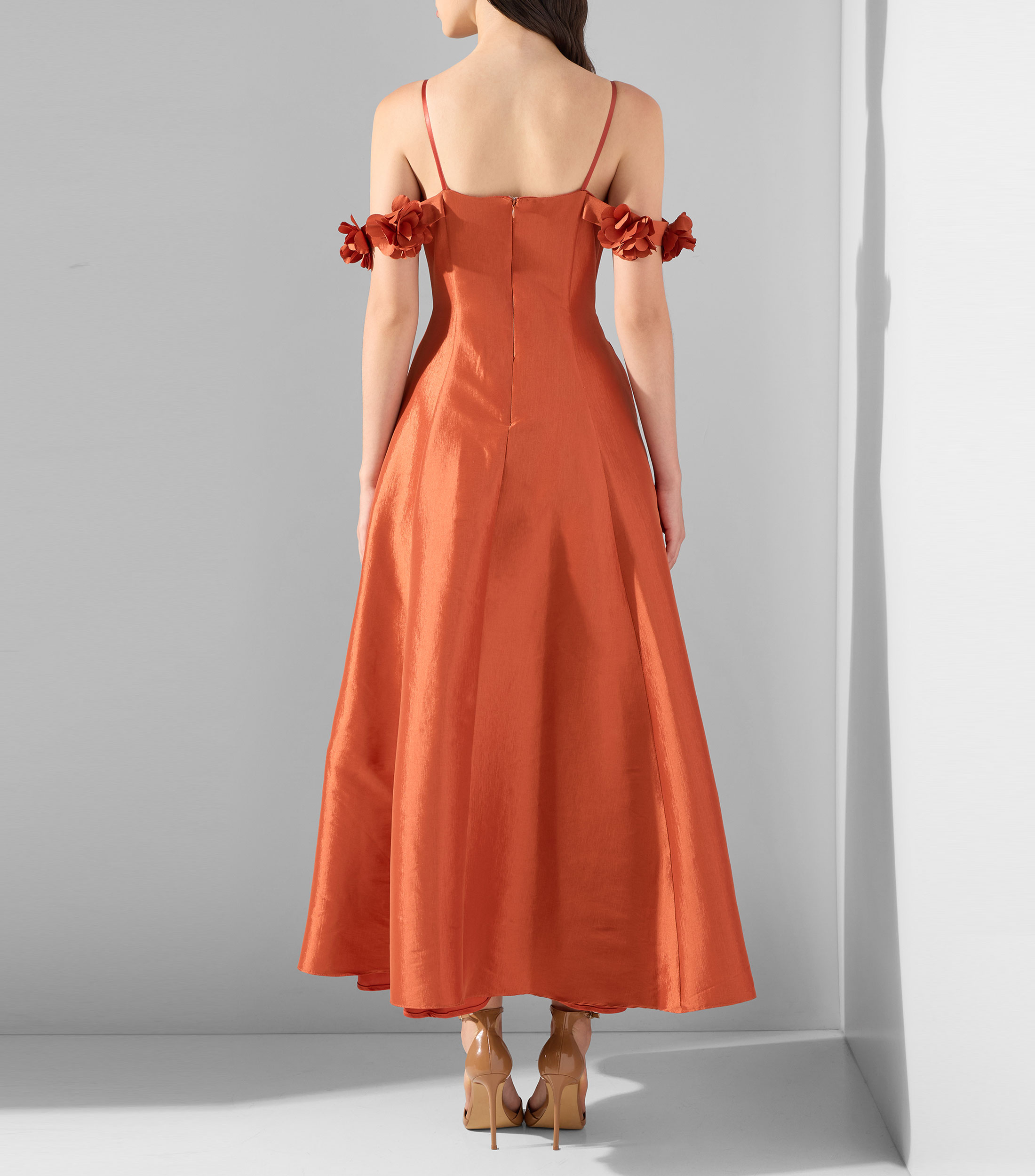 Vestido de fiesta largo liso Mujer