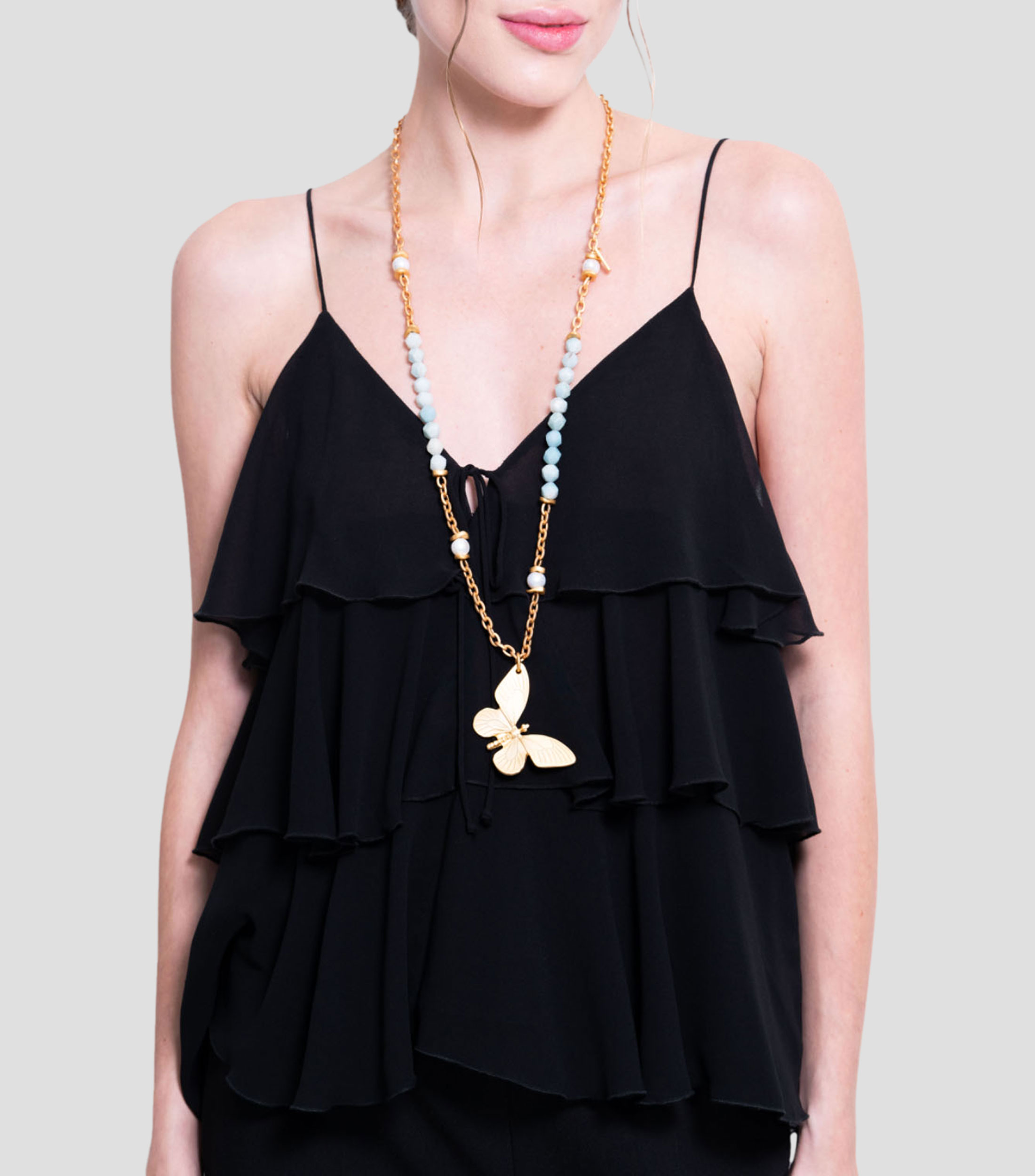 Collar con mariposa Mujer