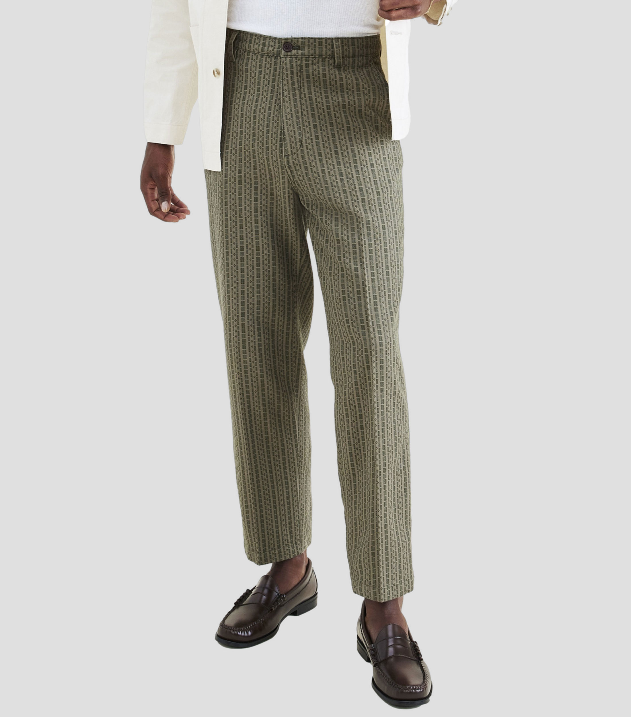Dockers, Pantalones Caqui Elásticos De Algodón De Lujo Para Hombre, Estilo Relajado, Plisados, De Autor