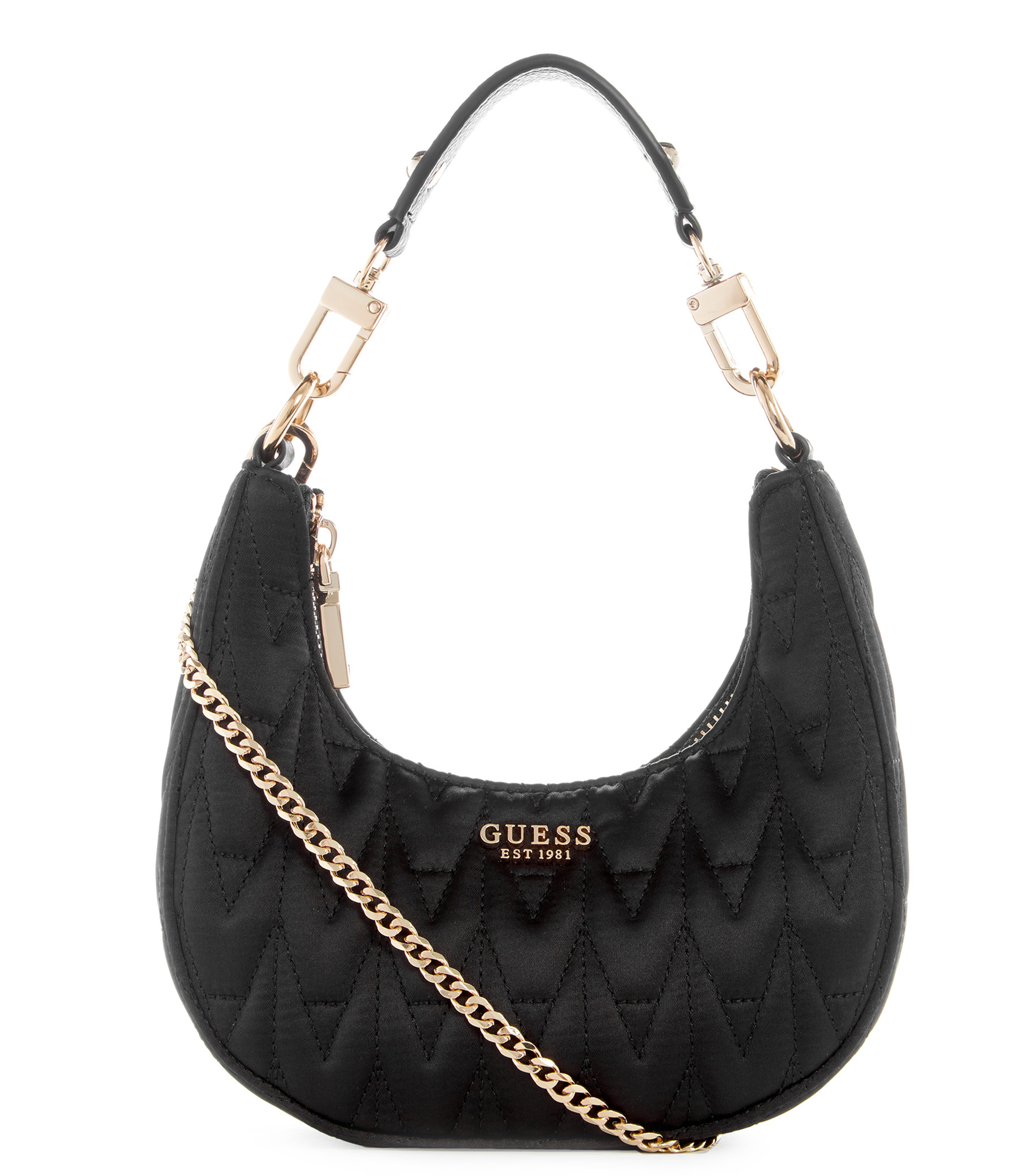 Guess: Bolso Hobo mini negro Golden Rock Mujer | El Palacio de Hierro Guess: Bolso Hobo mini negro Golden Rock Mujer | El Palacio de Hierro