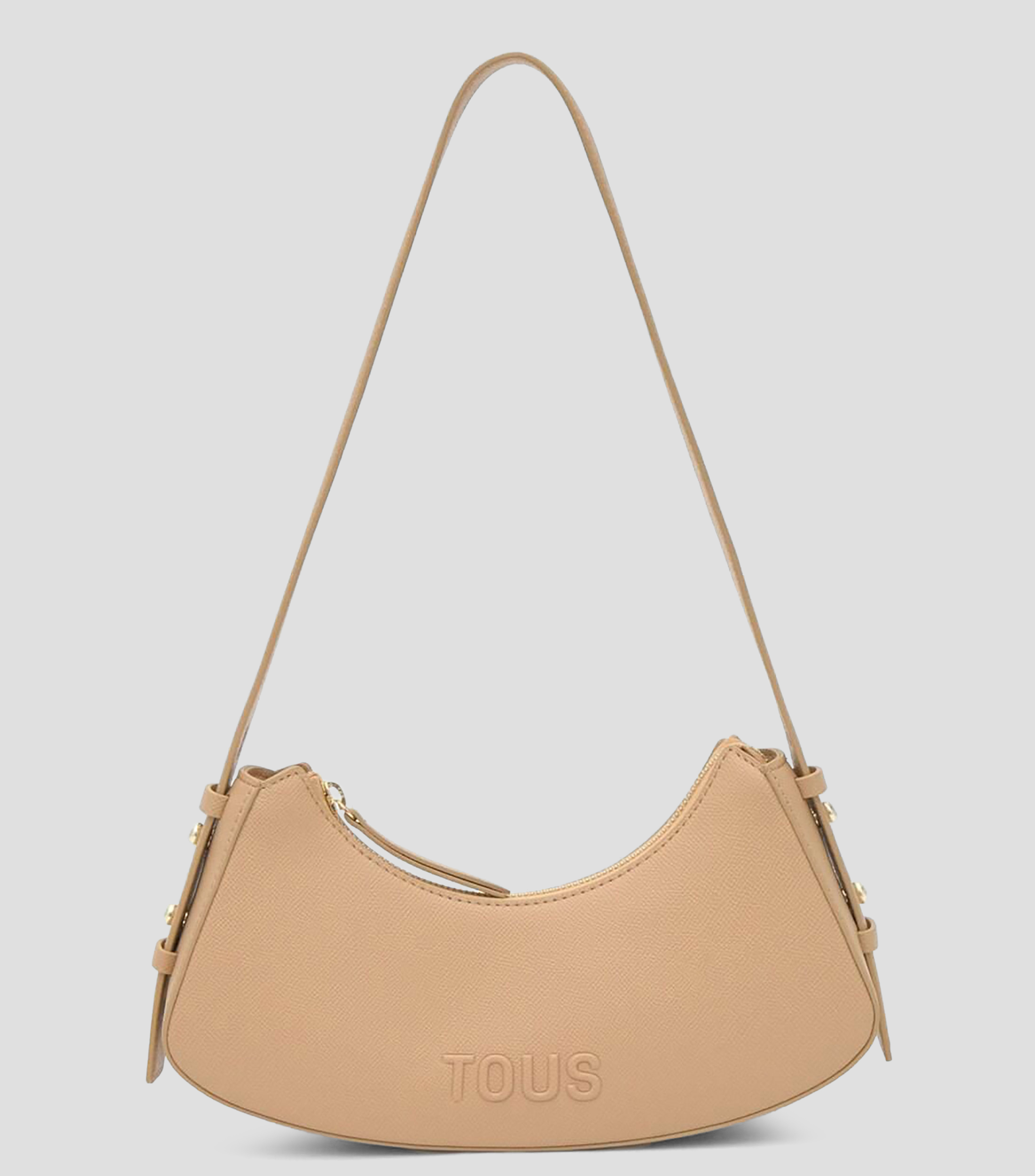 Bolsa Hobo beige en piel Back To Basics lisa Mujer