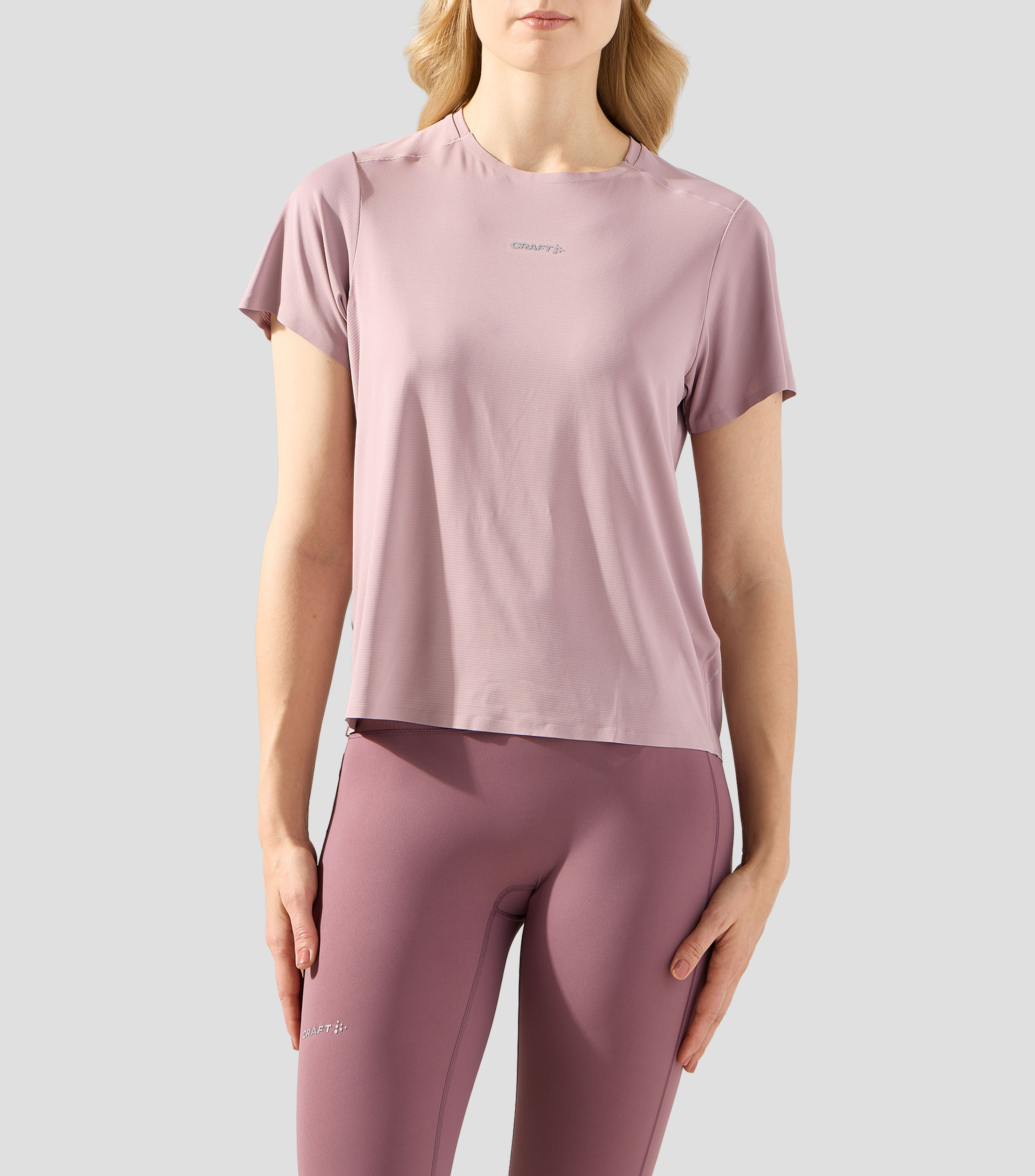 Playera para correr Hypervent cuello redondo manga corta lisa Mujer