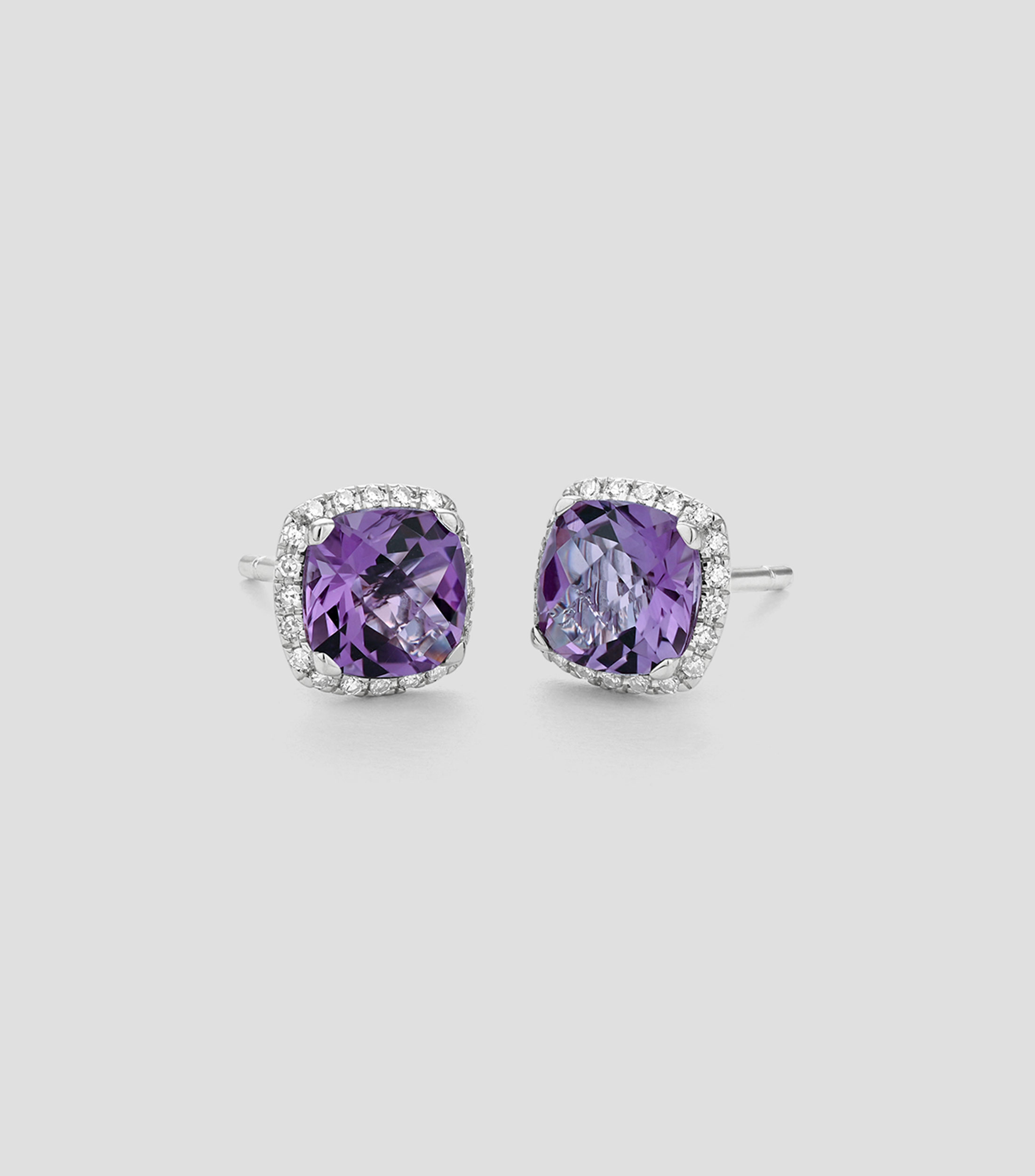 Aretes en oro blanco de 18 kilates Colors con diamantes Mujer