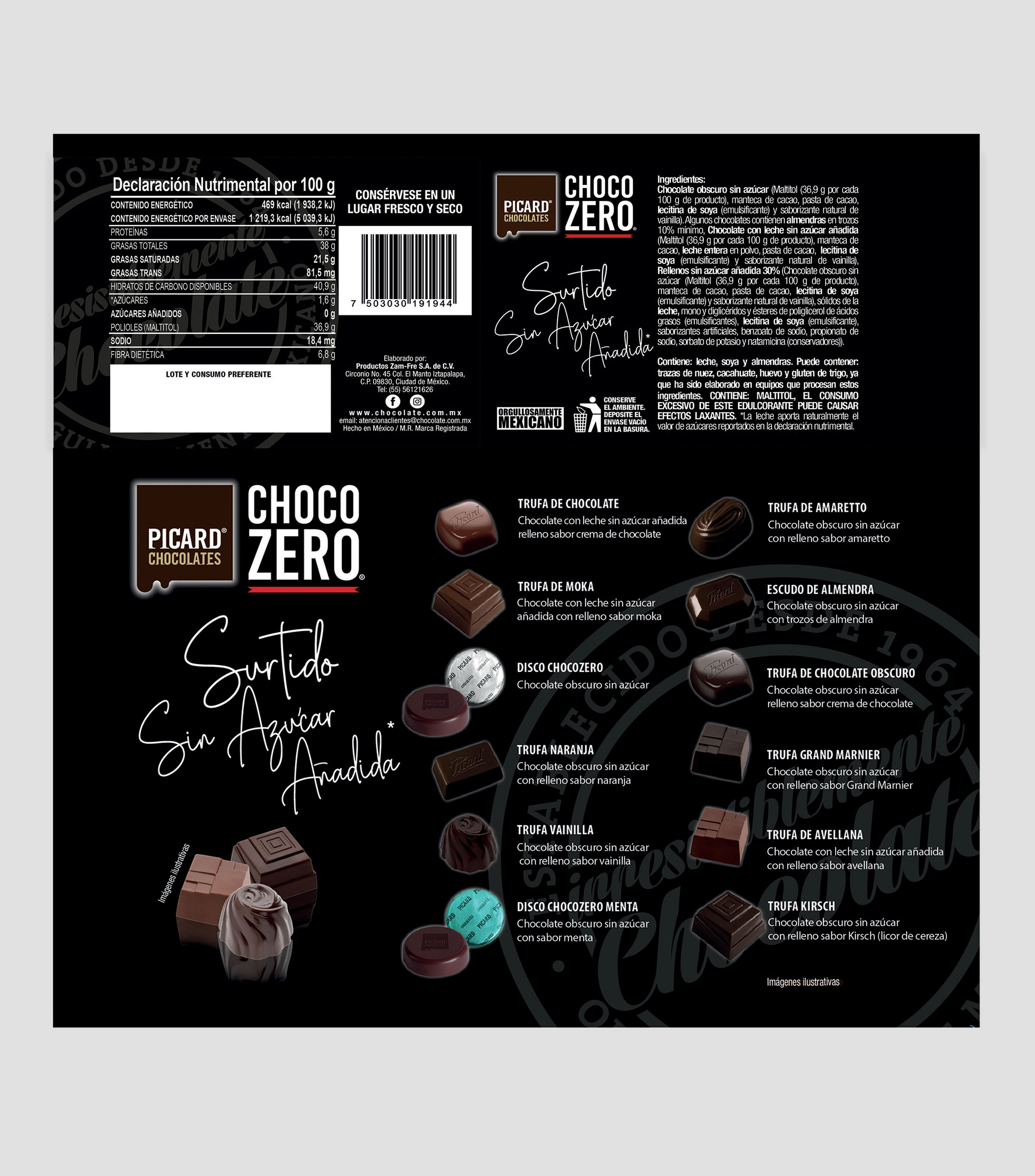 Estuche Rigido Chocolate Estuche Surtido Sin Azucar, 260 g