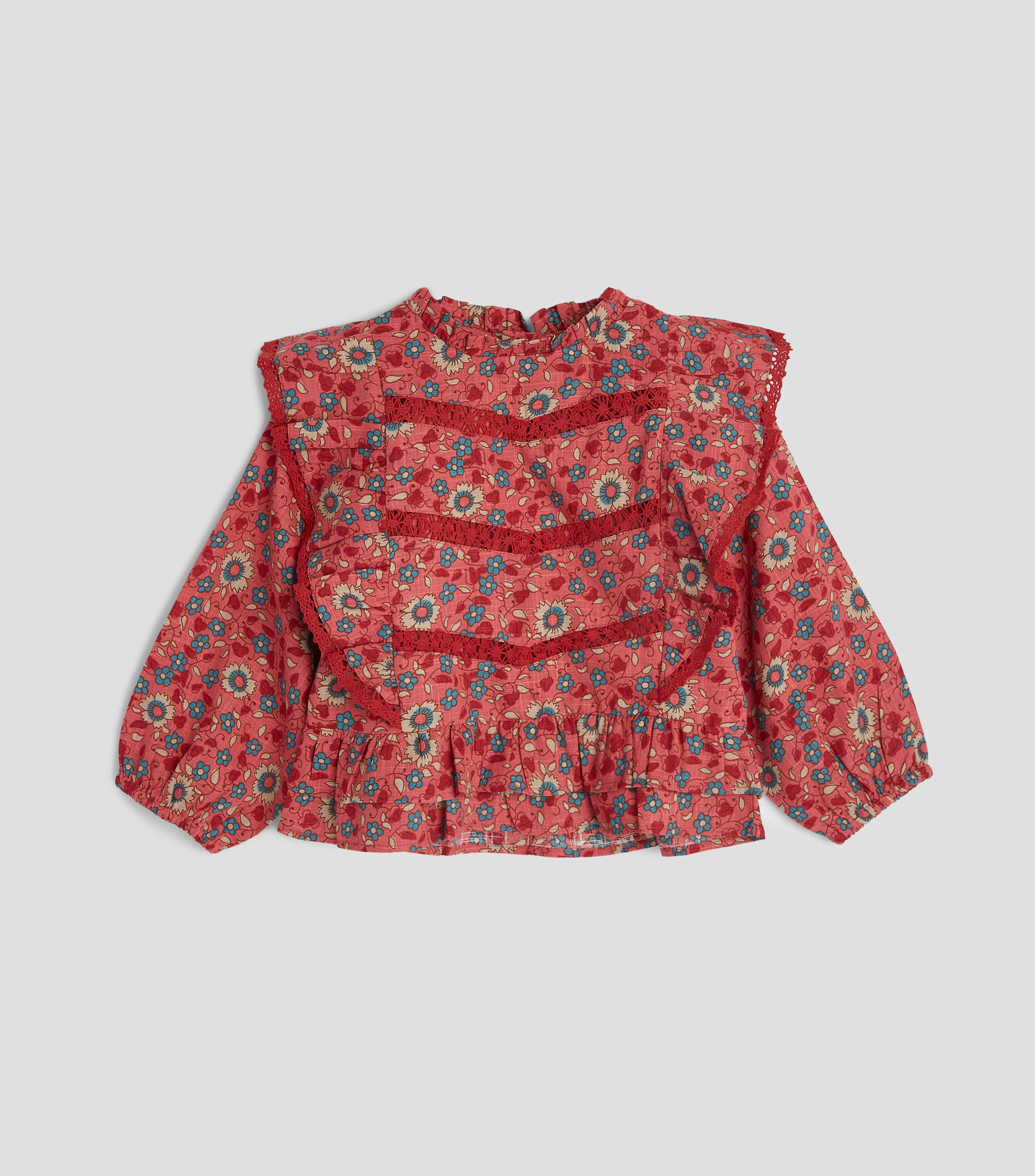 Camisa estampada manga larga Niña