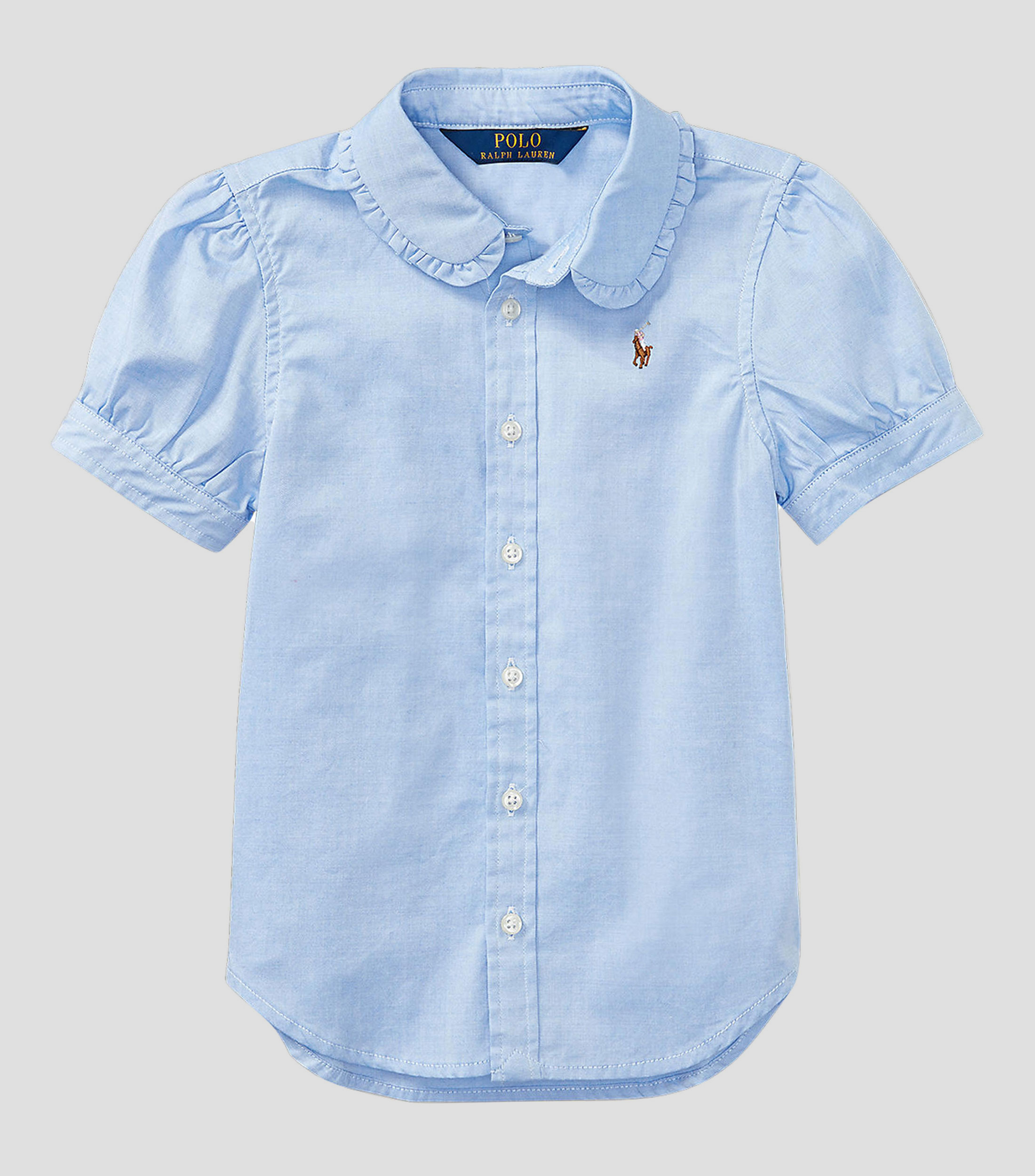 Camisa Oxford manga corta Niña