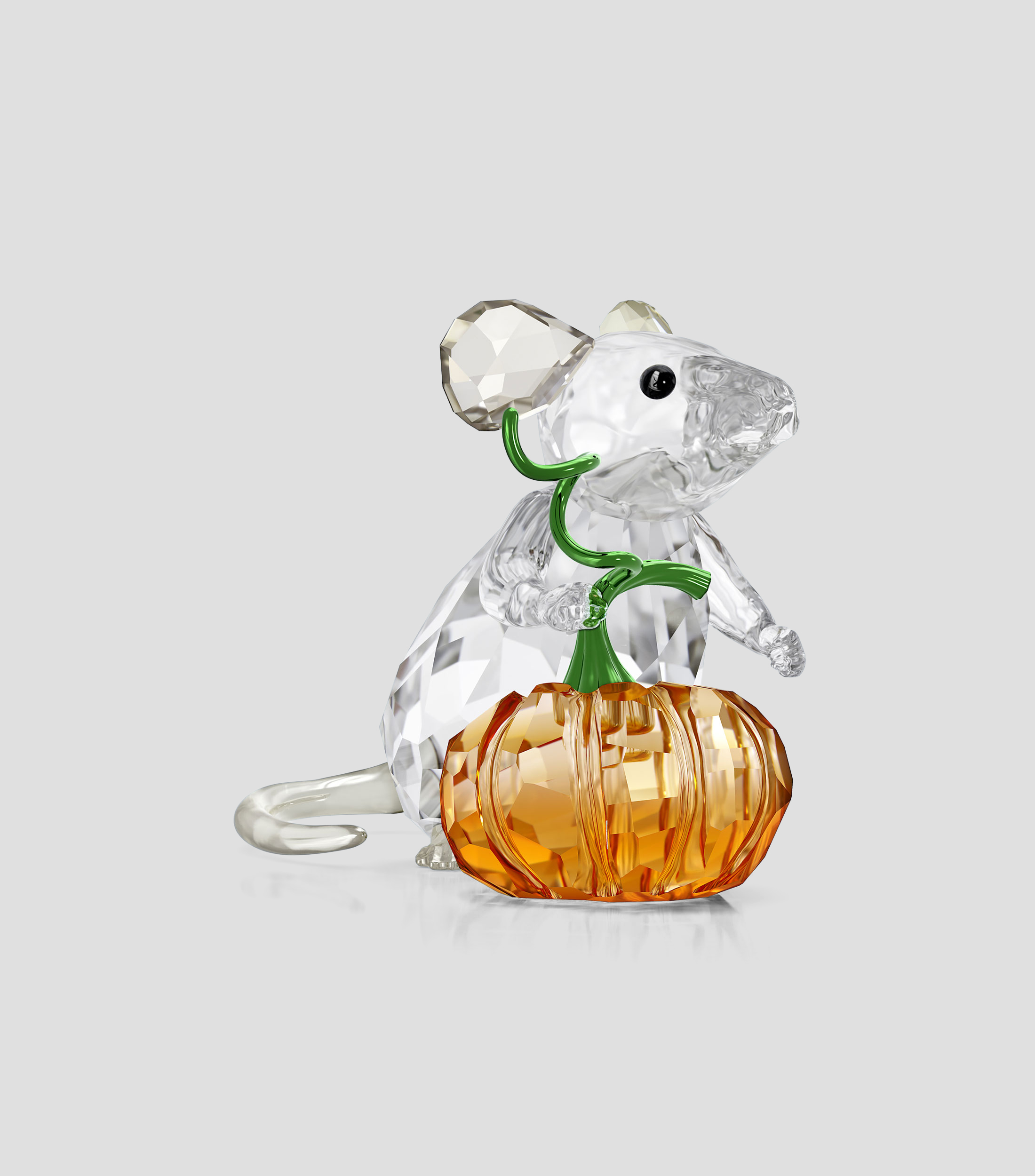 Figura decorativa Idyllia Ratón y calabaza en cristal