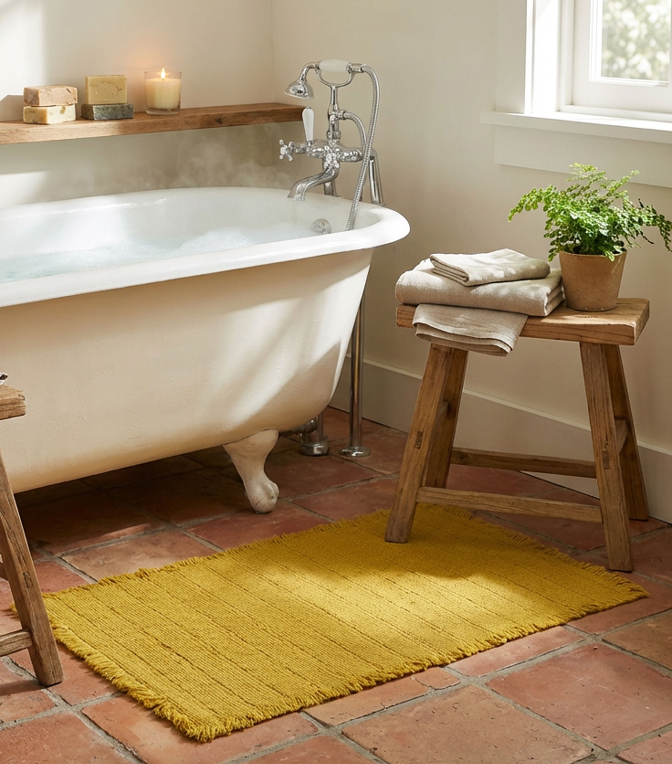 Tapete de baño Joy citrus rectangular