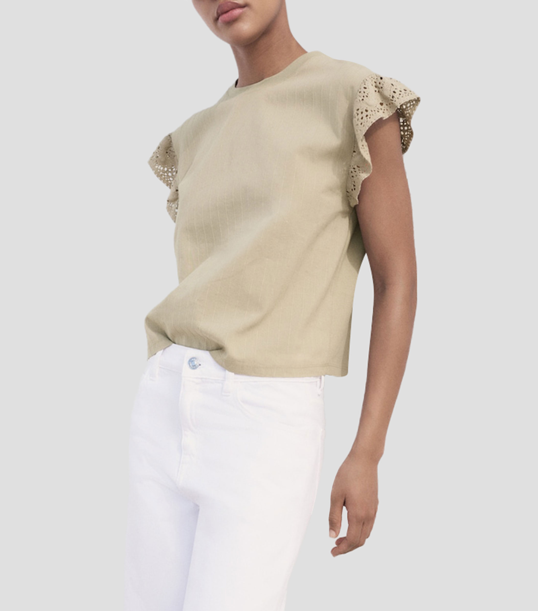 Playera lisa sin mangas Mujer