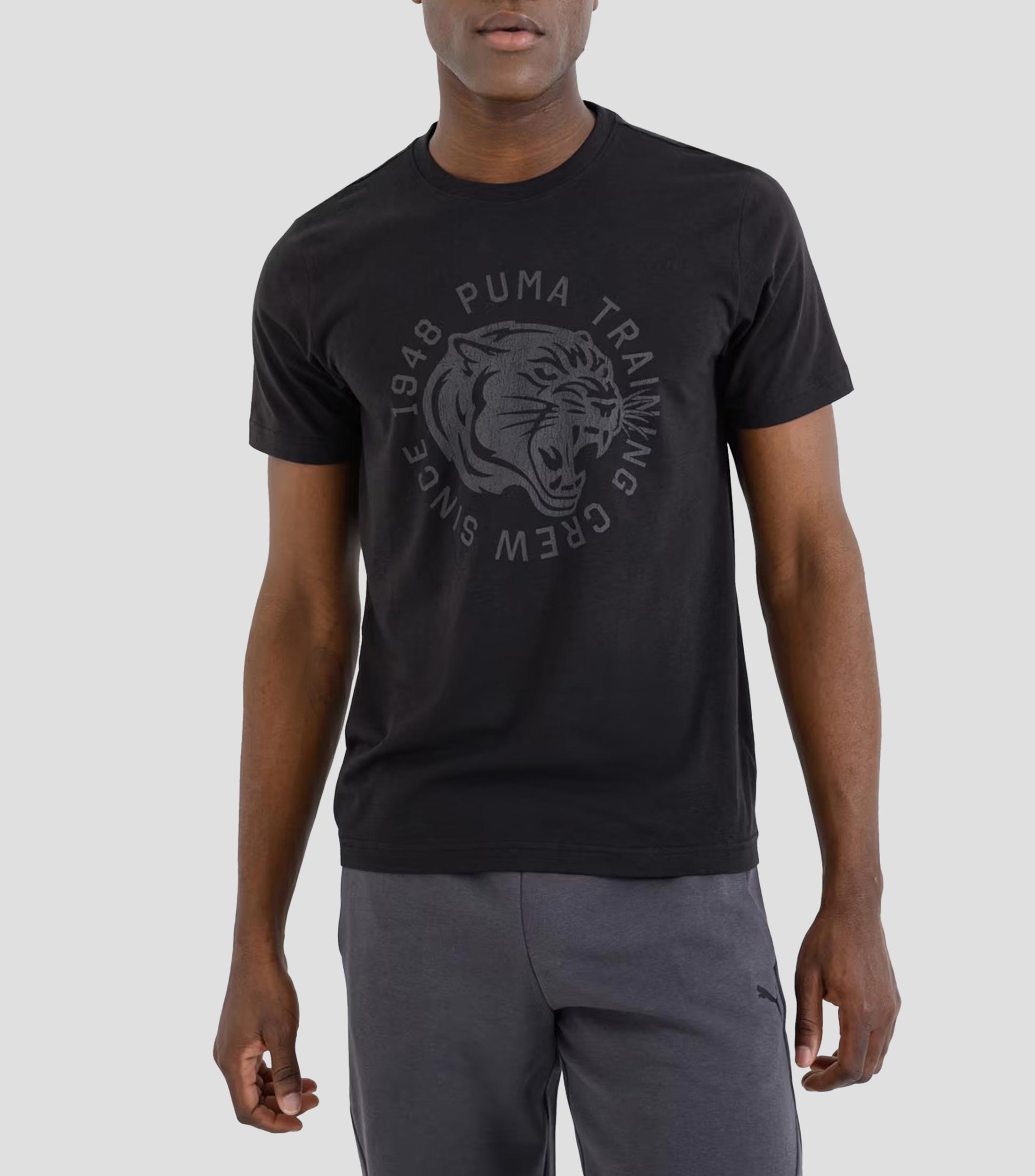 Playera cuello redondo manga corta estampada Hombre