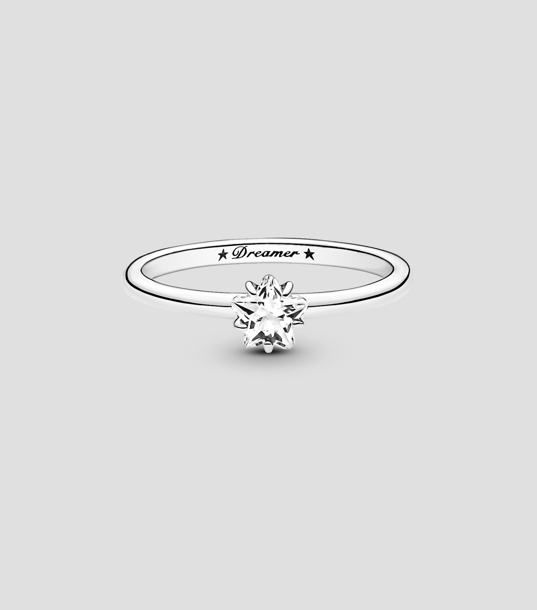 Anillo Plata .925 Estrella brillante celestial con circonitas Mujer