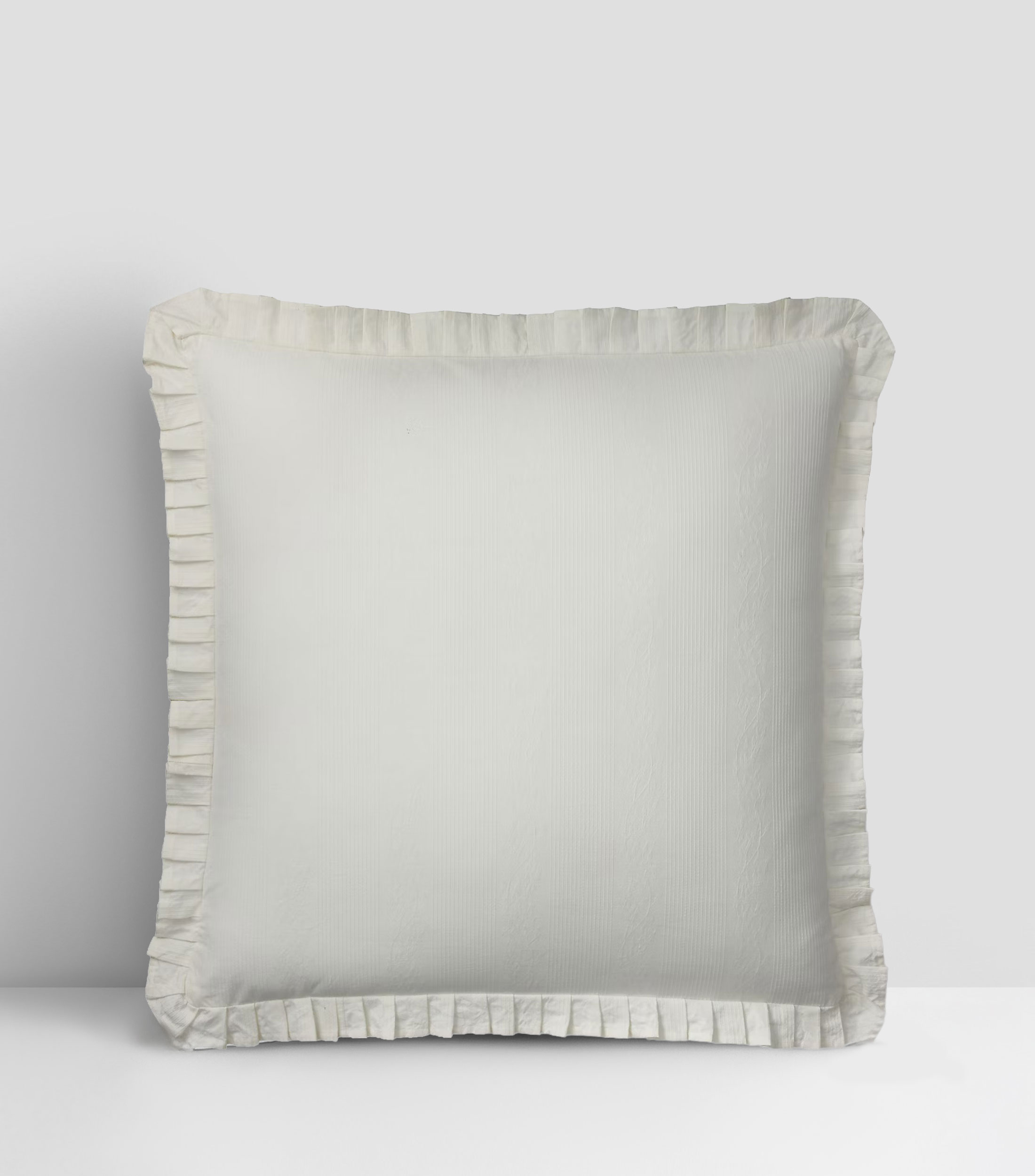 Funda para almohada Euro en algodón Skylar crema