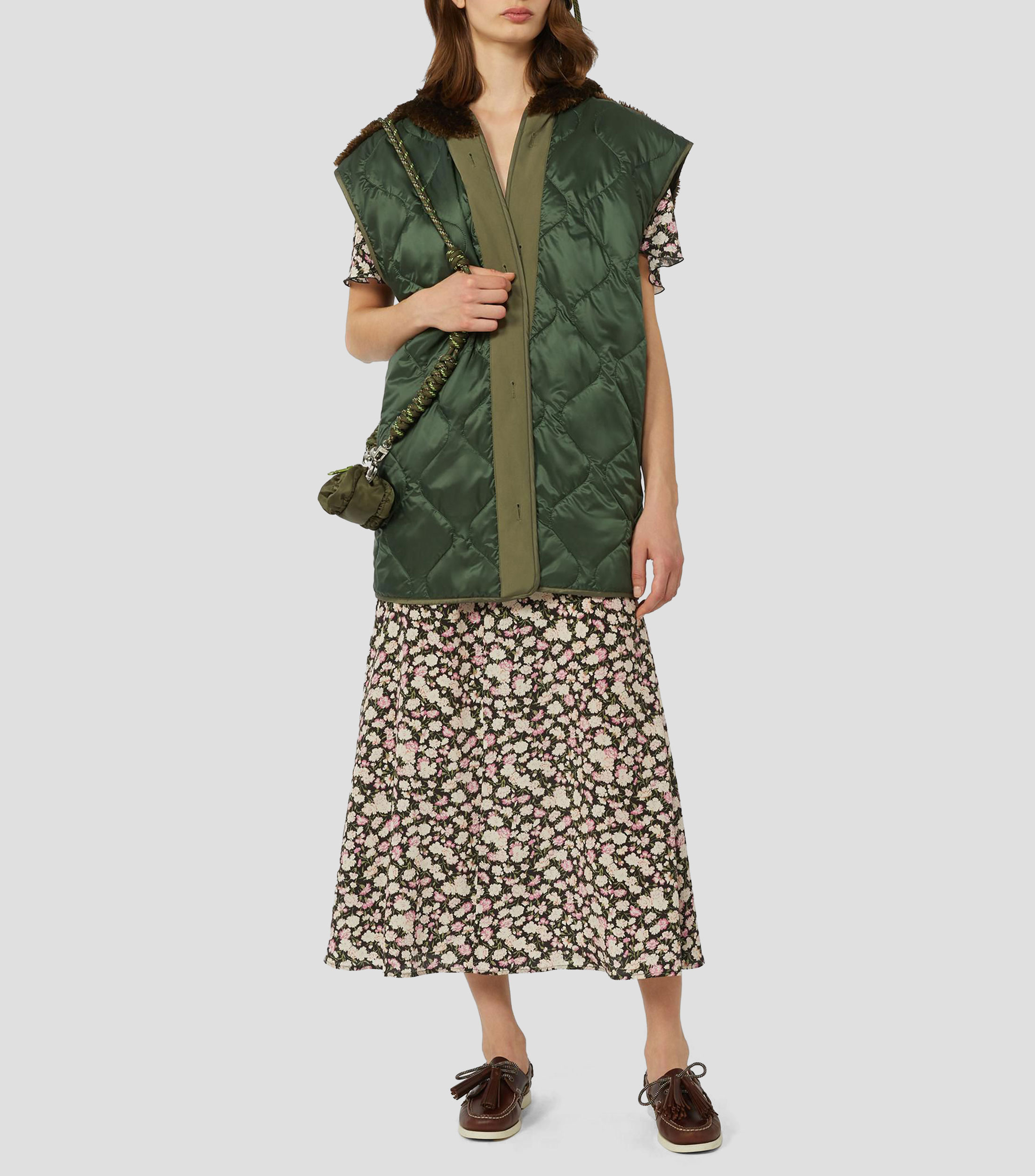 Vestido midi estampado Mujer