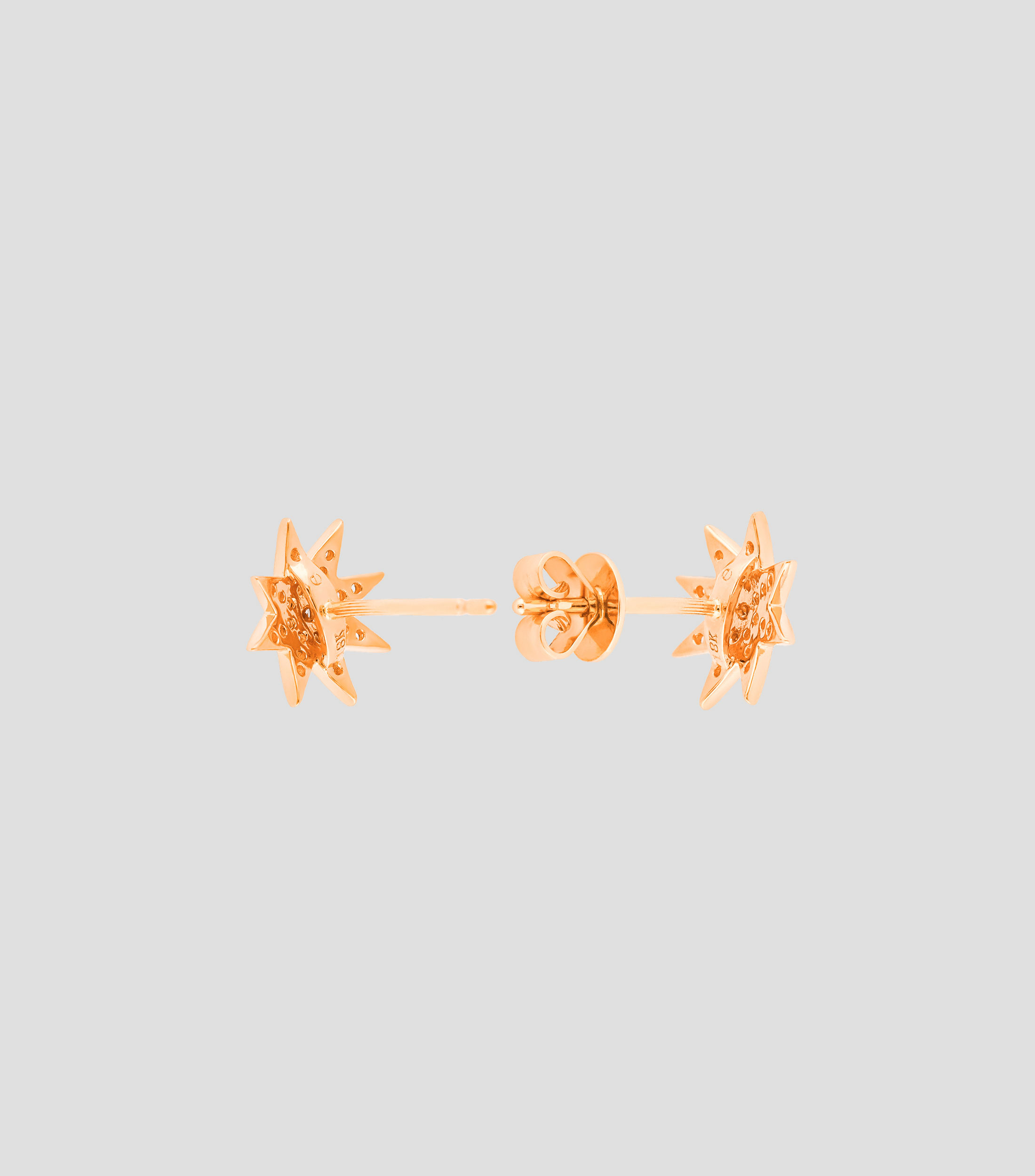 Aretes de oro rosa 18 Kts Mujer