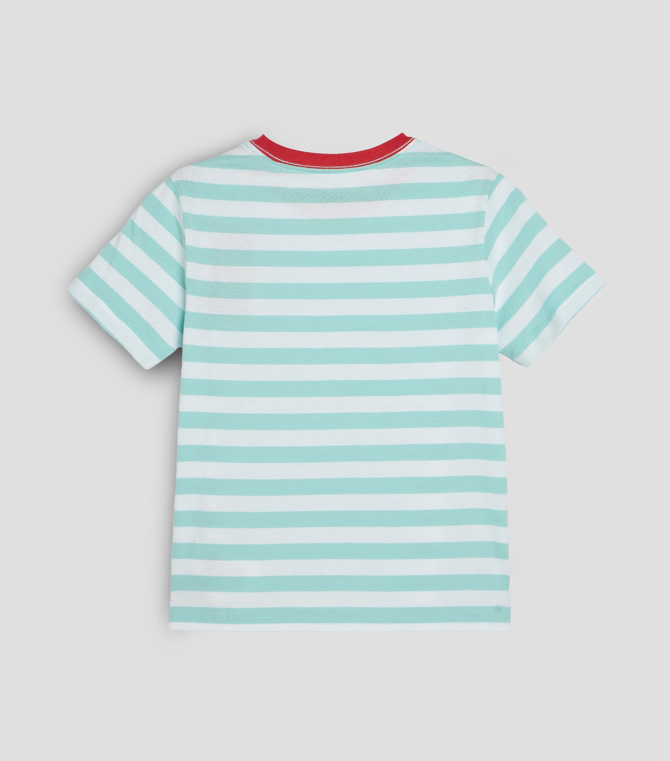 Playera cuello redondo manga corta rayas Niño