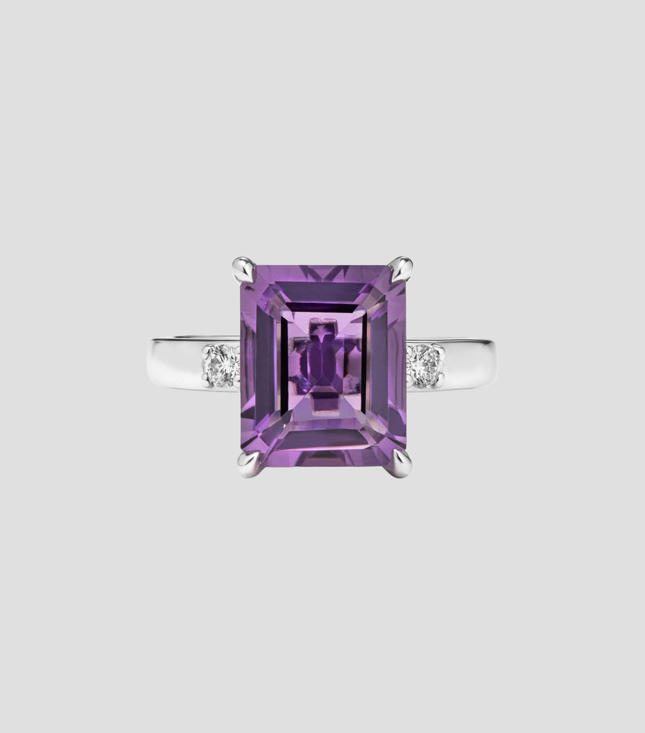 Anillo en Plata .925 Utopian con amatista Mujer