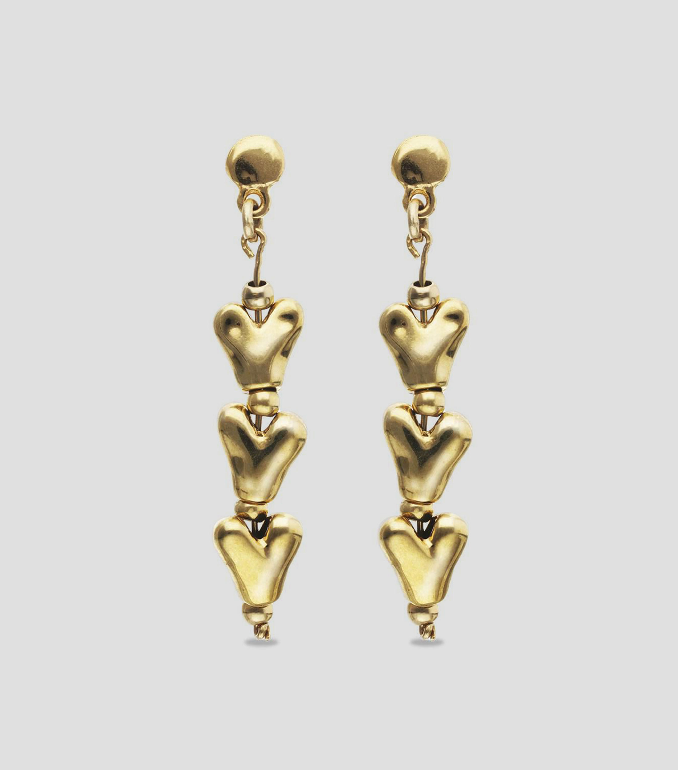 Pendientes largos corazón Mujer
