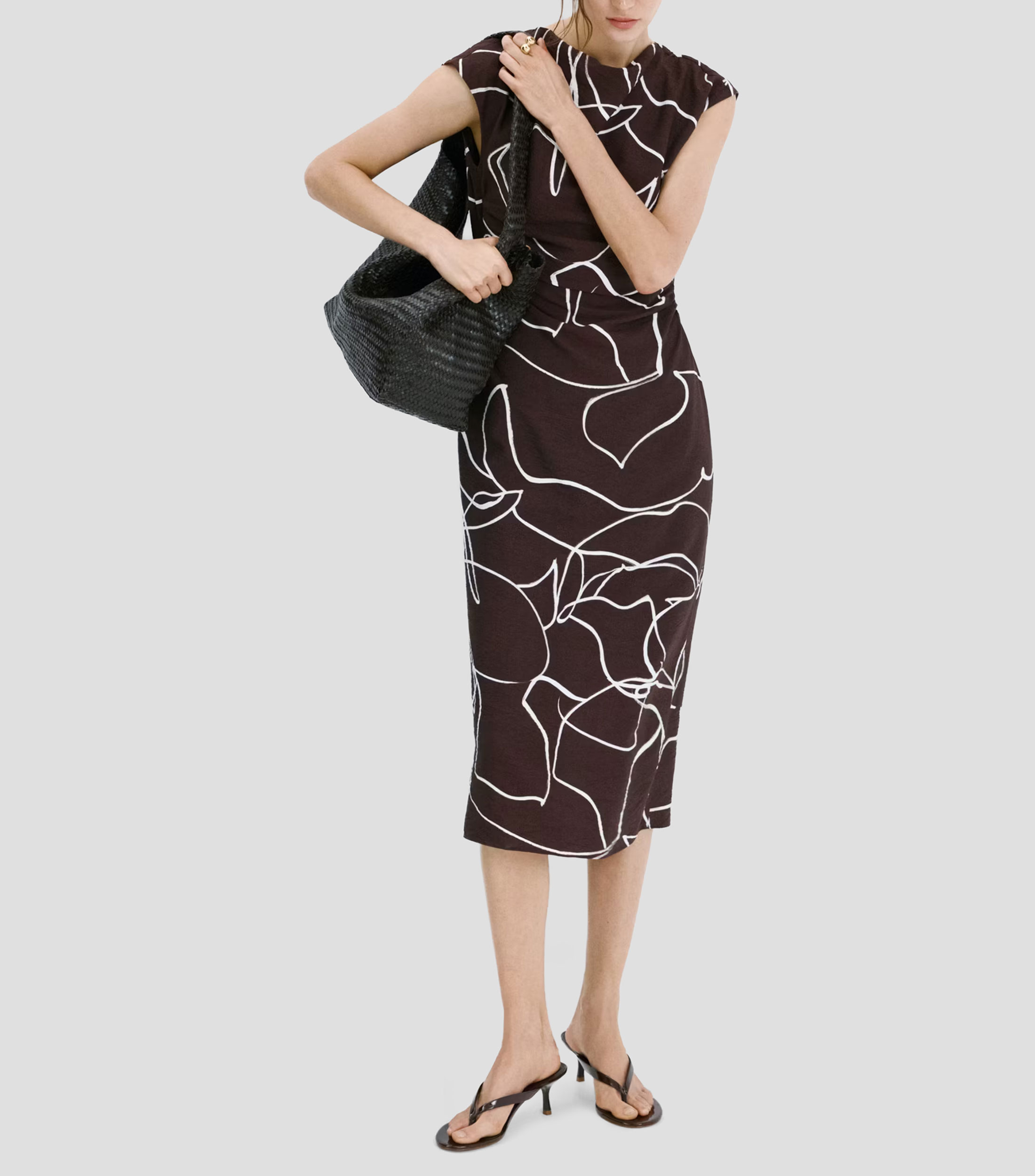 Vestido midi fantasía Mujer