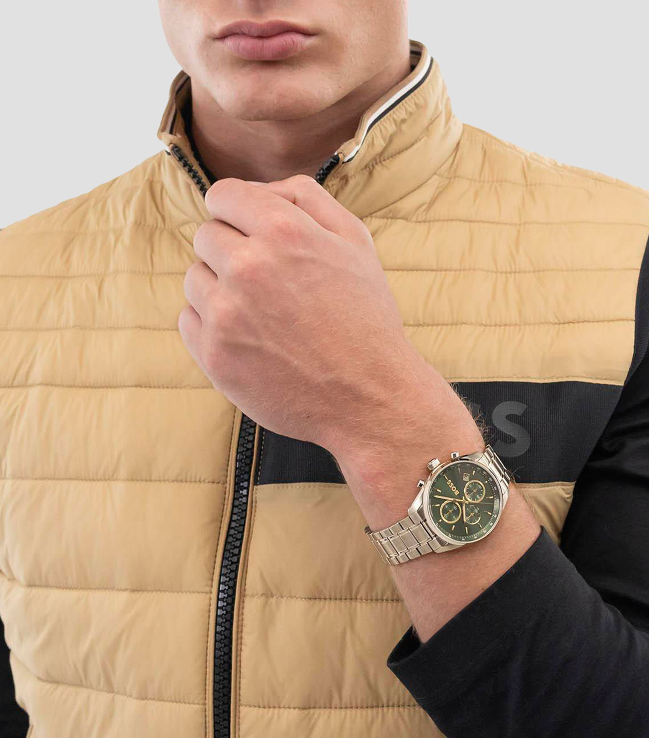 Reloj para Hombre Grand Prix Casual Verde, Plateado