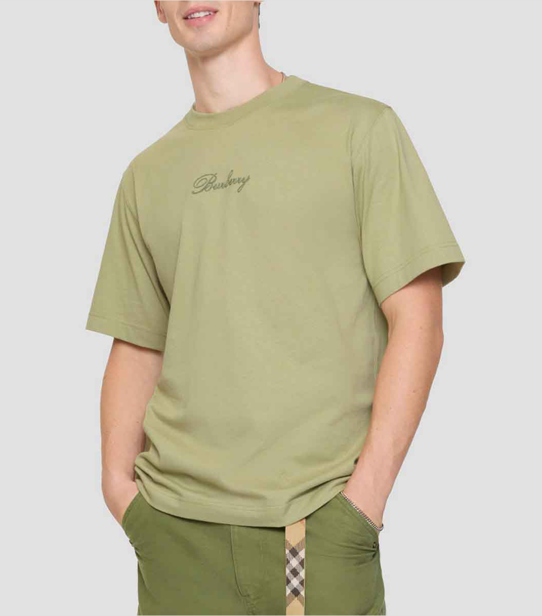 Playera cuello redondo manga corta lisa Hombre