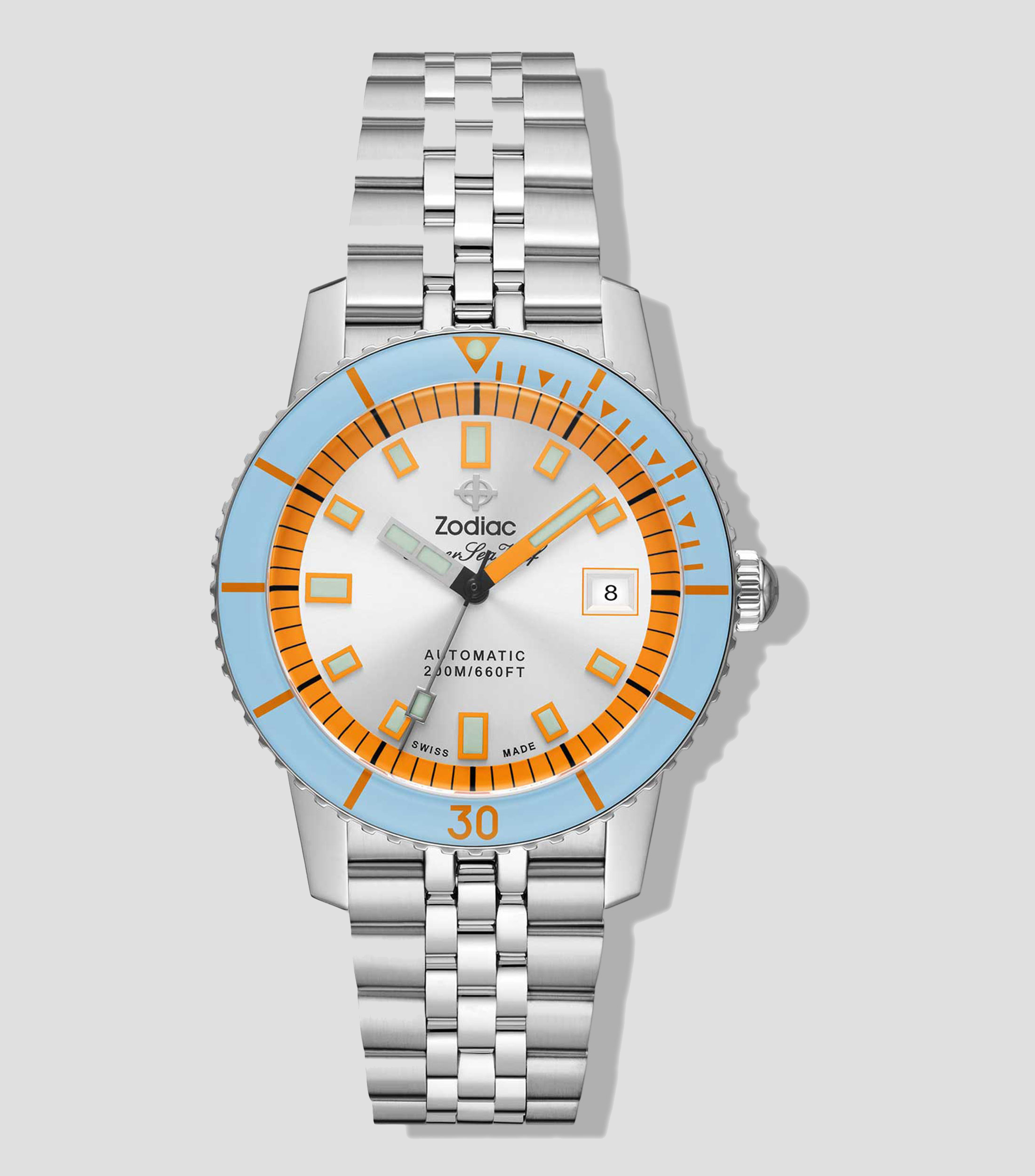 Reloj para Hombre Super Sea Wolf Casual Plateado, Azul