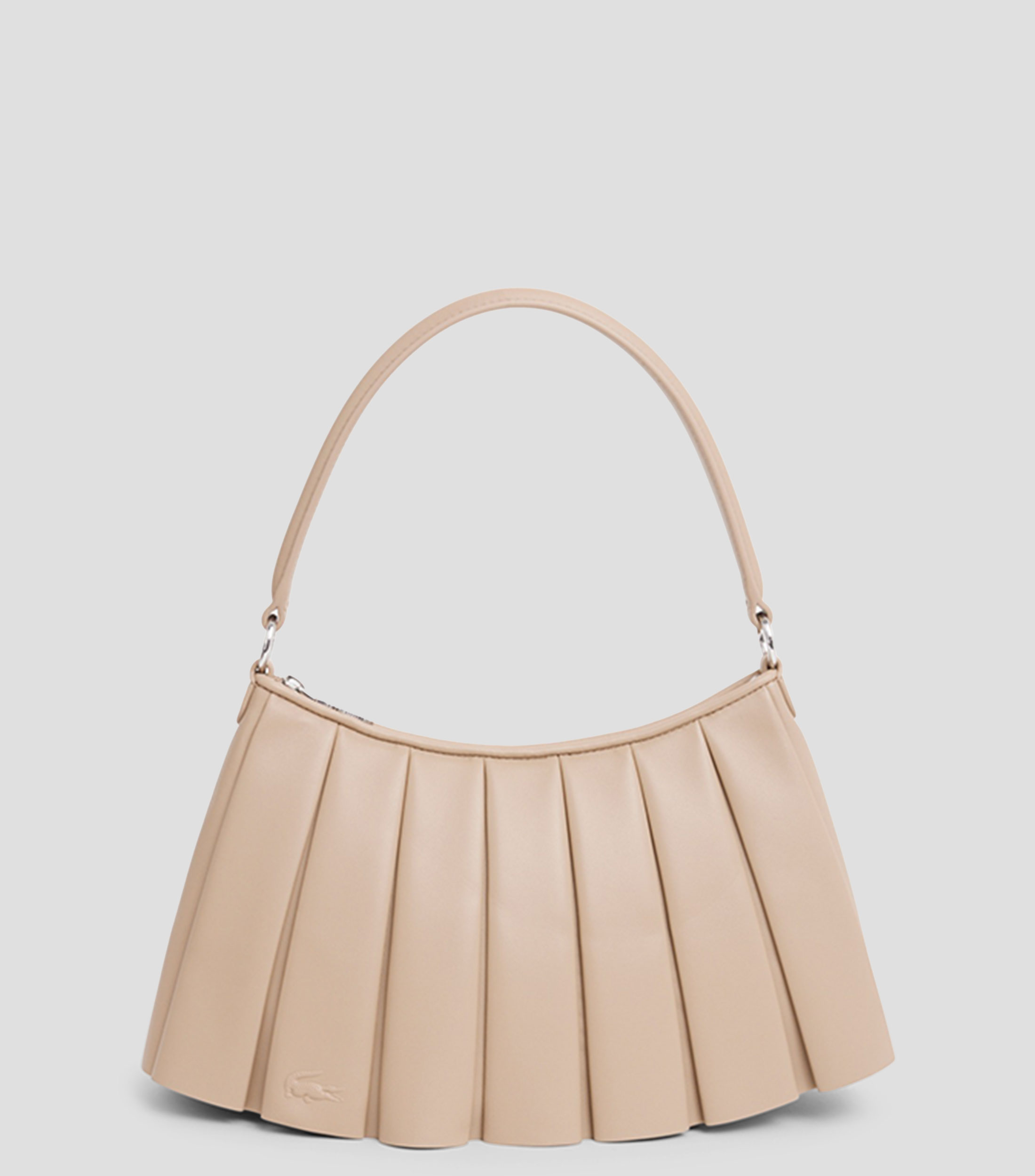 Bolsa shoulder lisa con detalle plisado Mujer