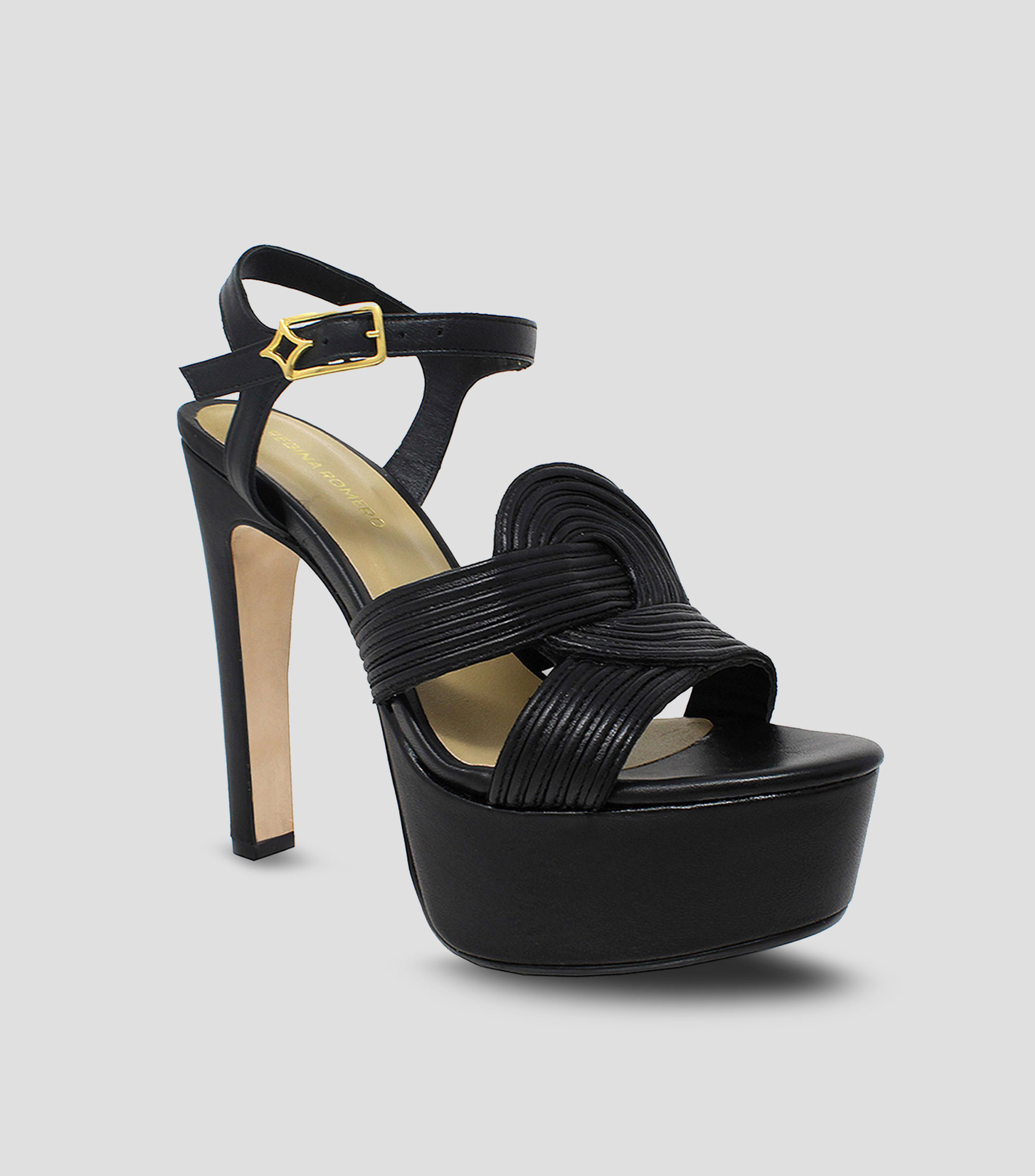 Sandalias con tacón delgado Mujer