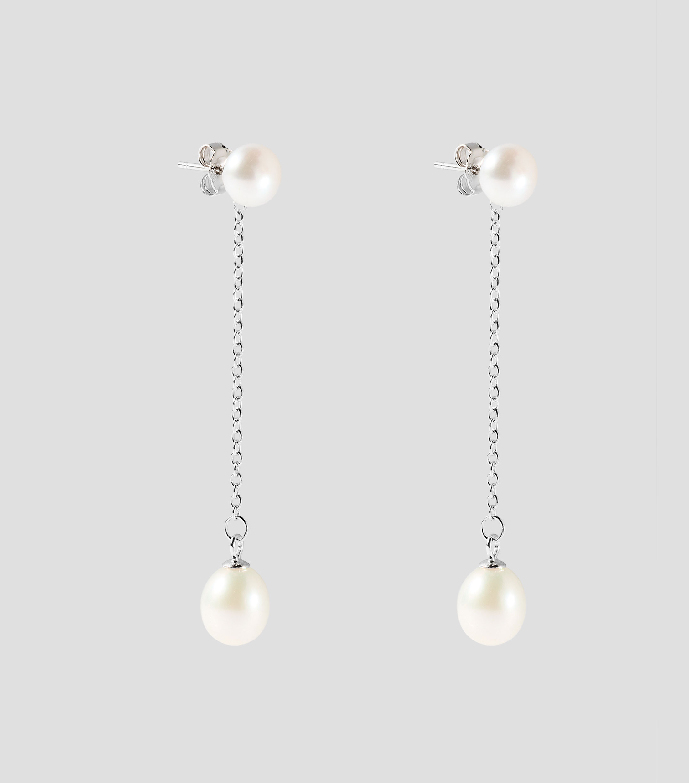 Aretes en Plata .925 con perlas Mujer