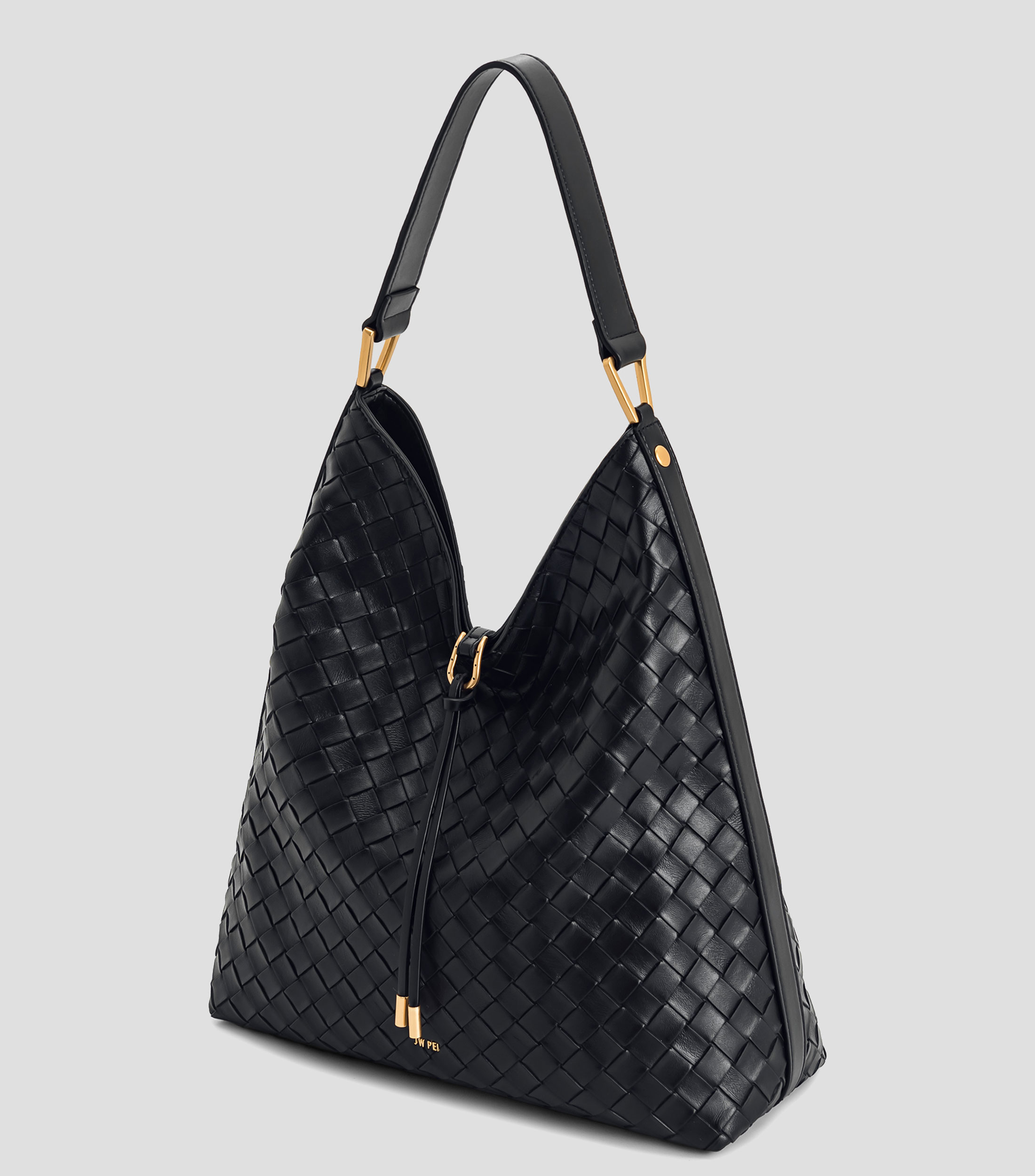 Bolsa hobo negro Aria lisa Mujer