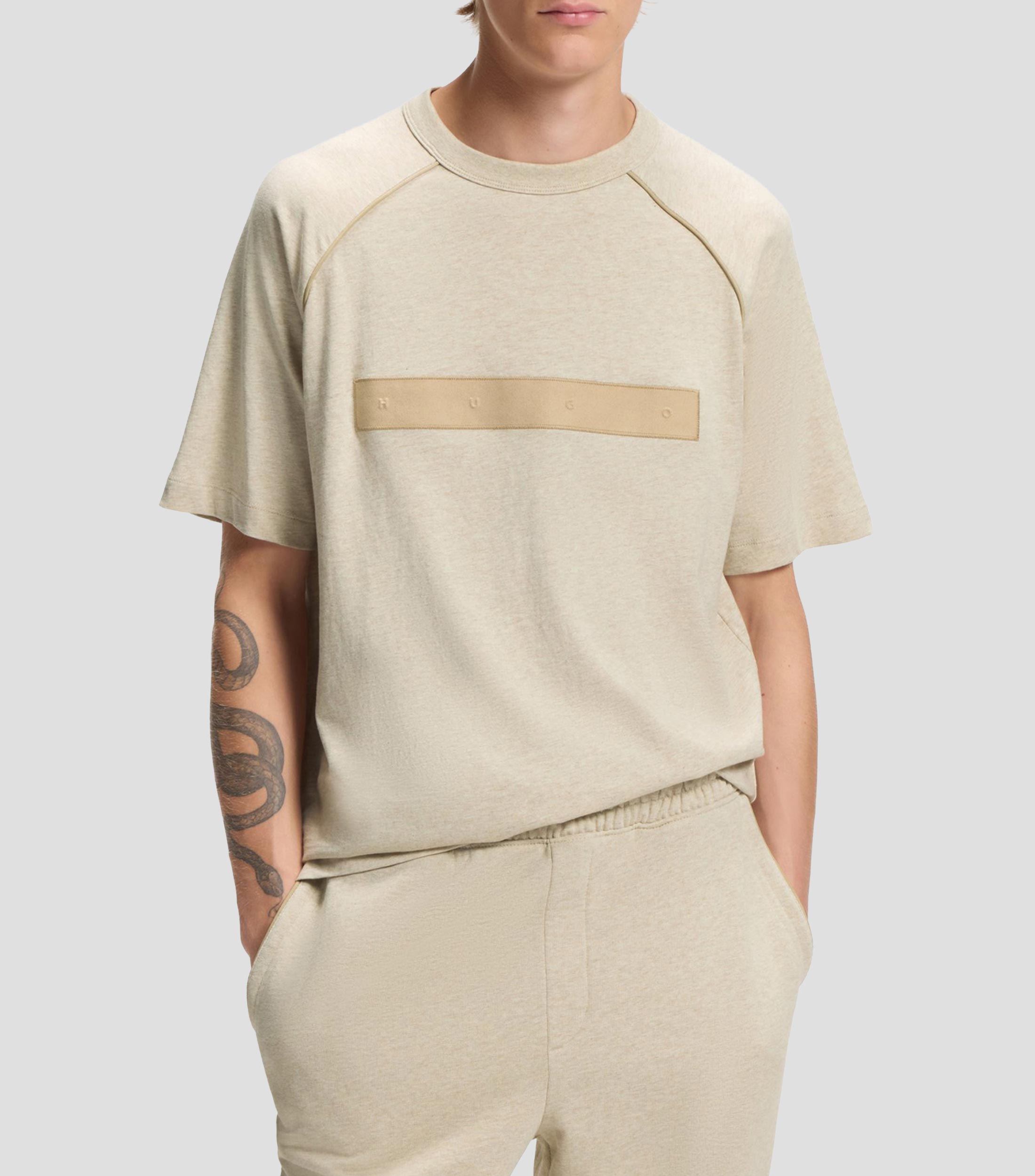 Playera cuello redondo manga corta jaspeada Hombre