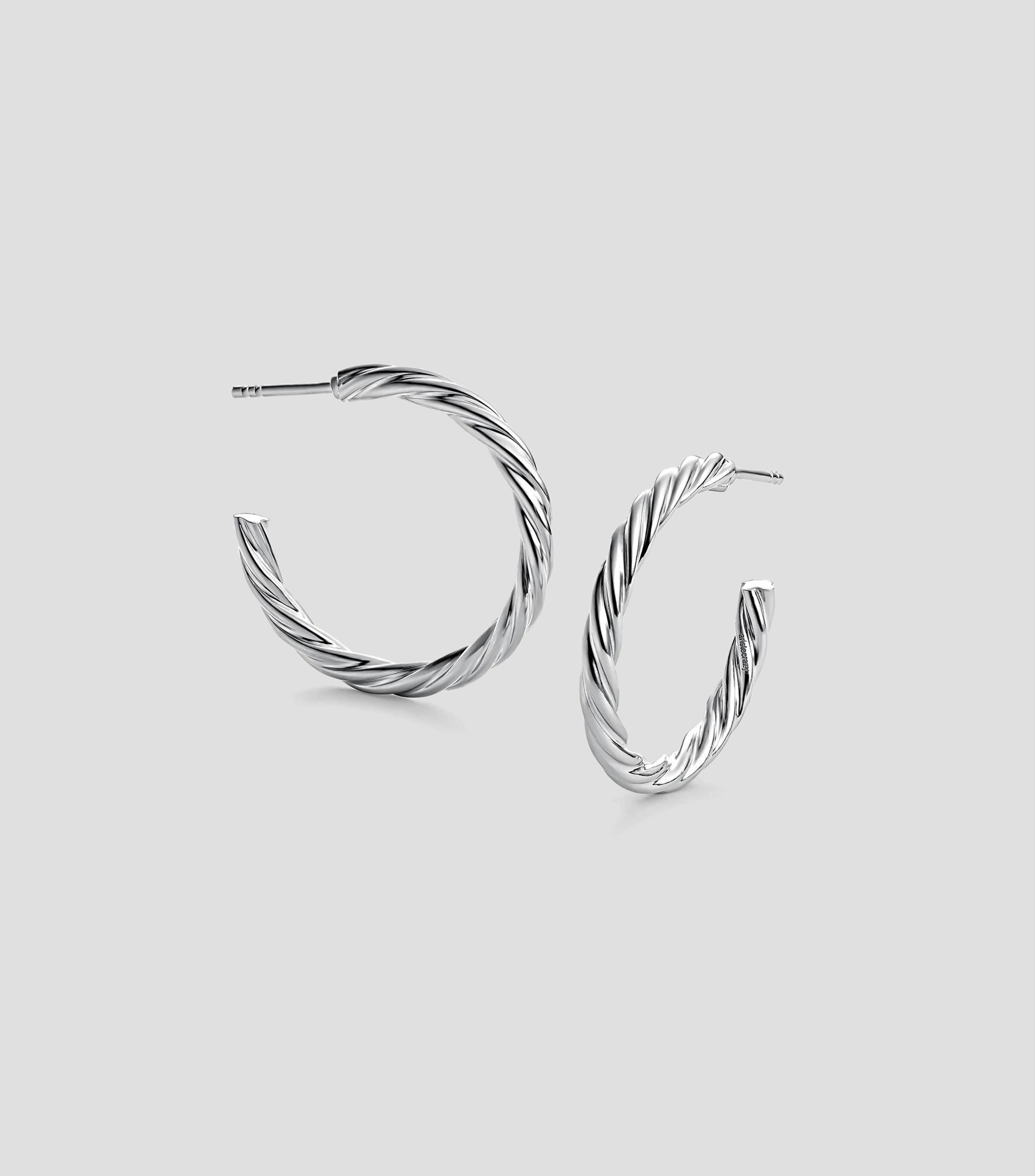 Pendientes en plata .925 Hooped Earrings Mujer
