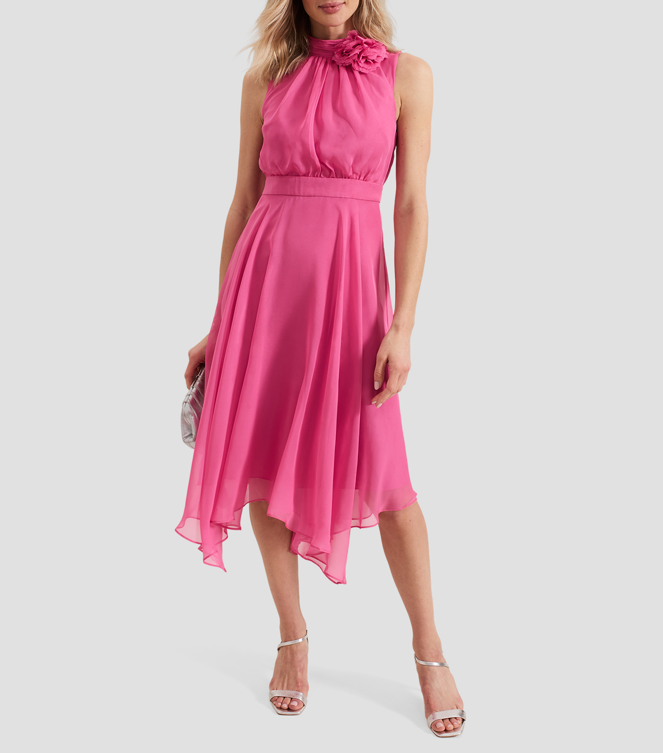 Vestido de Fiesta Midi Lucinda Corsage Mujer