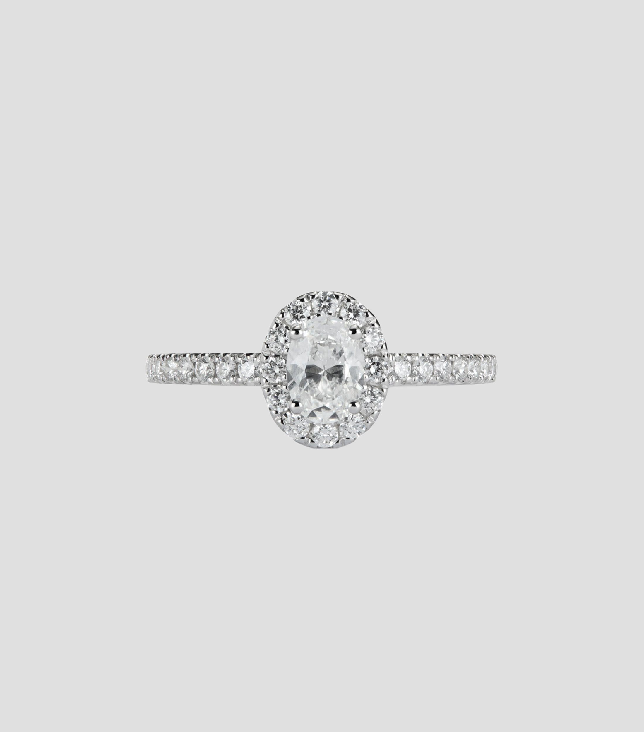 Anillo en Oro blanco de 18 Kilates con diamantes Mujer
