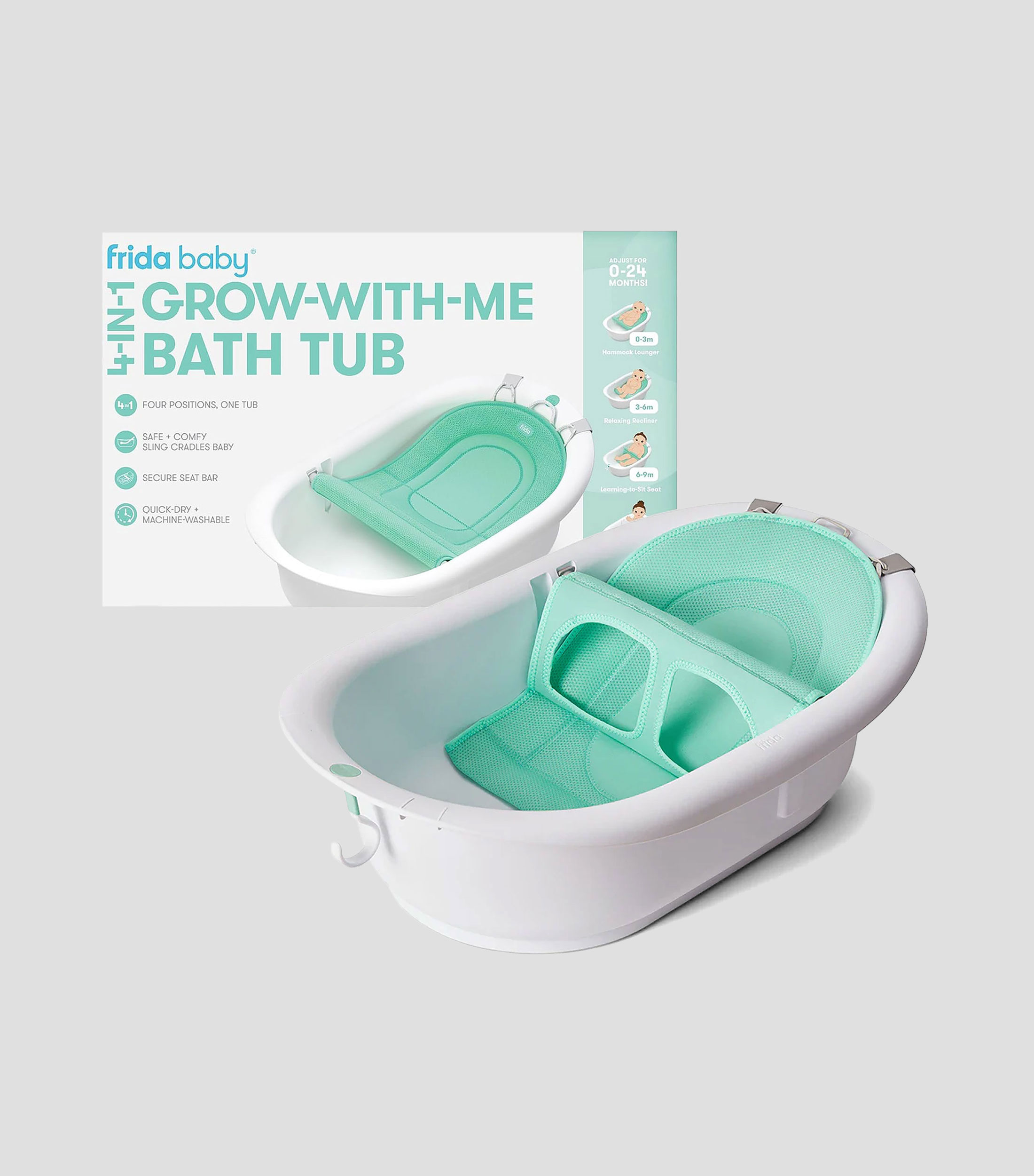 Set de Tina de Baño Crece Conmigo 4 en 1