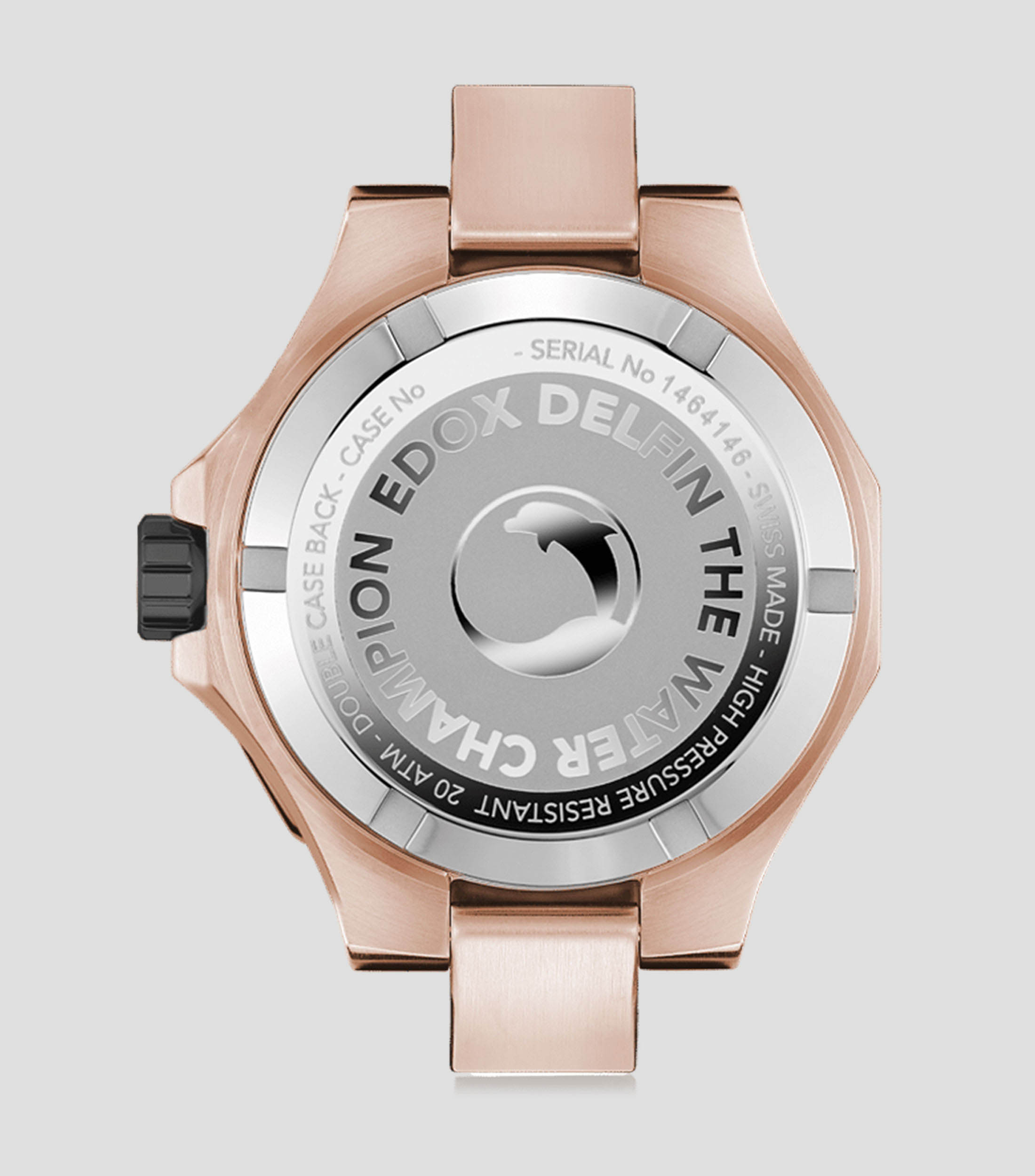 Reloj para Hombre Delfin The Original Deportivo, Rosa y Negro