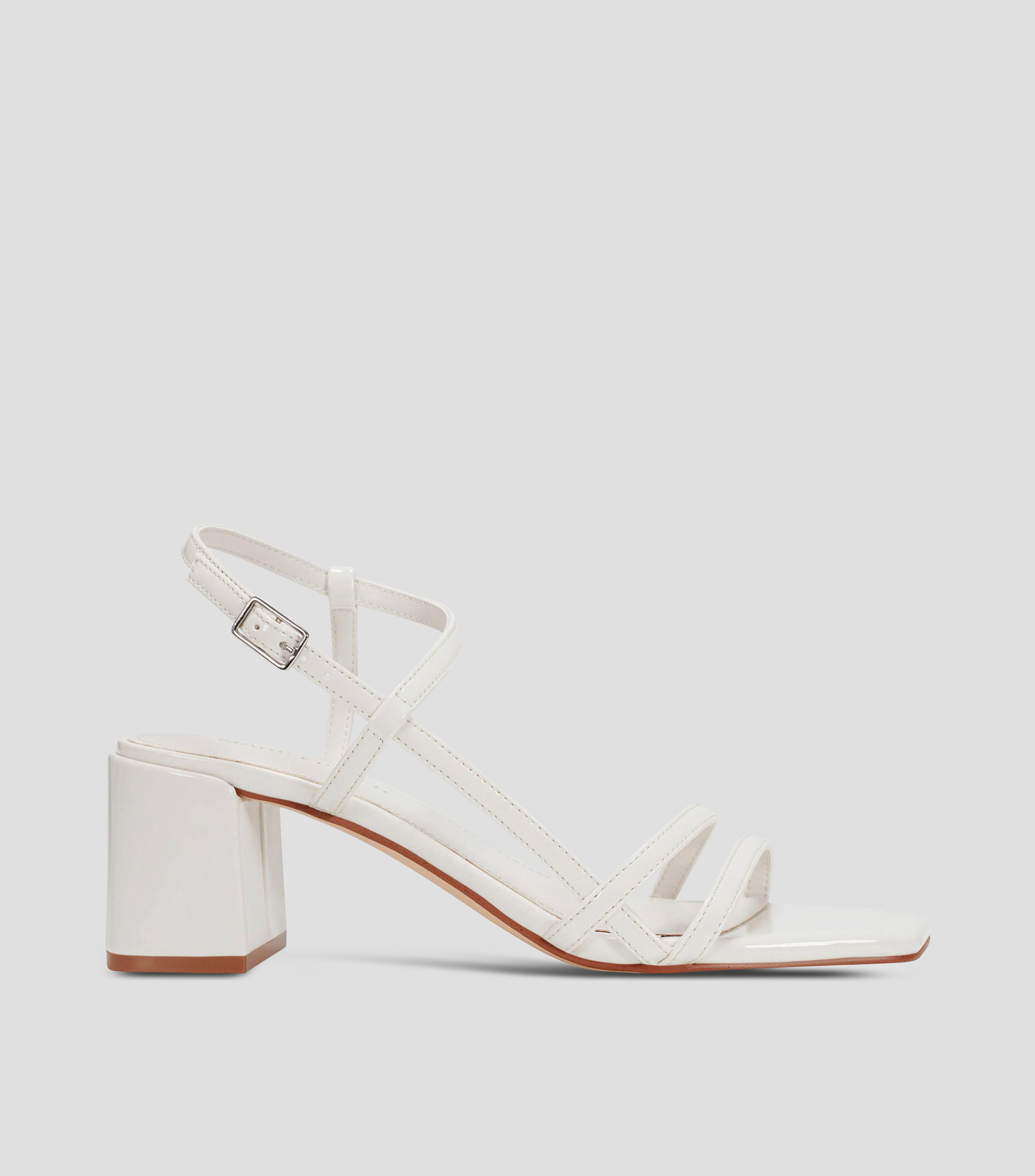Sandalias con tacón bajo cuadrado Mujer