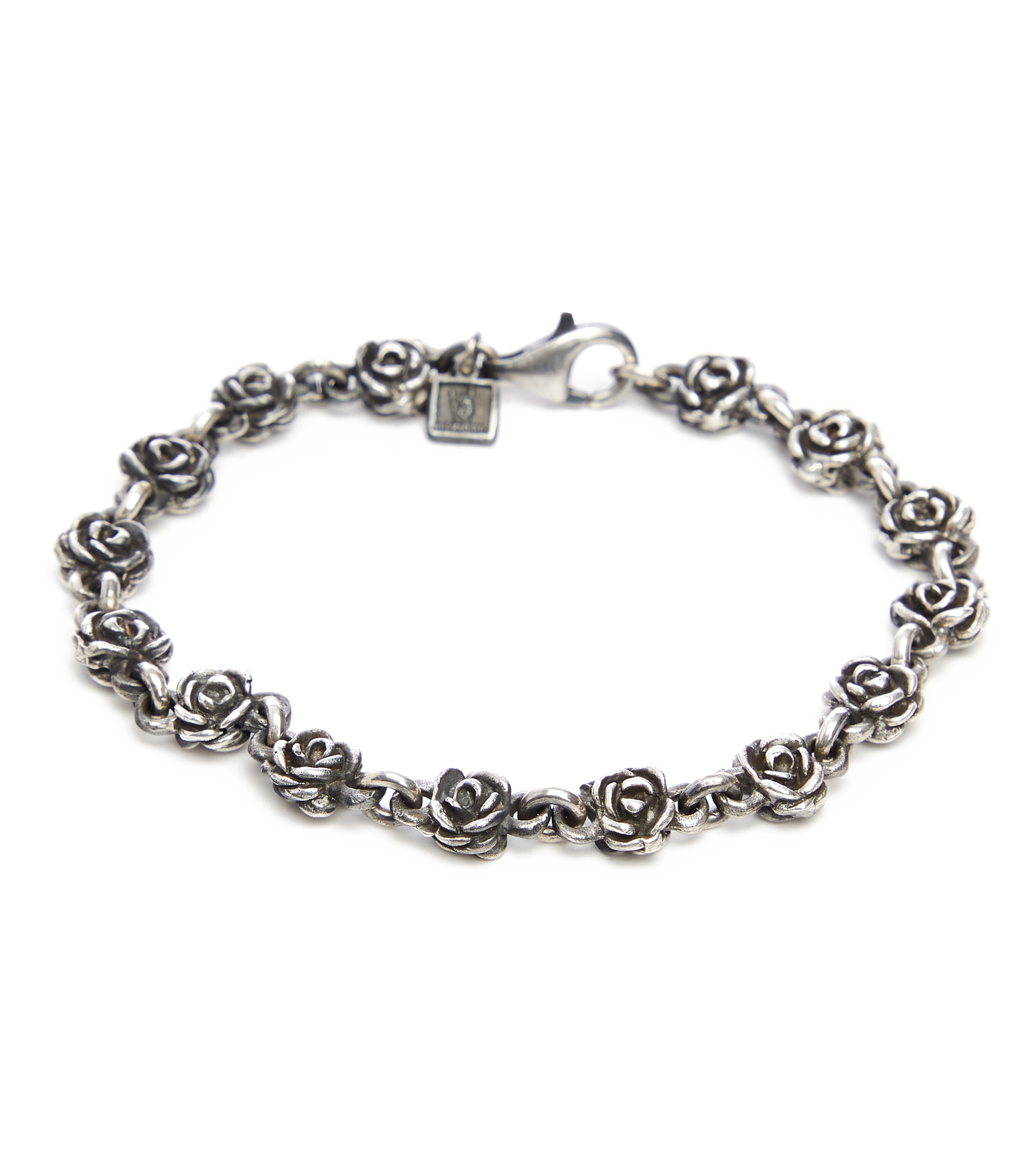 Pulsera Rosas en plata .925 Hombre