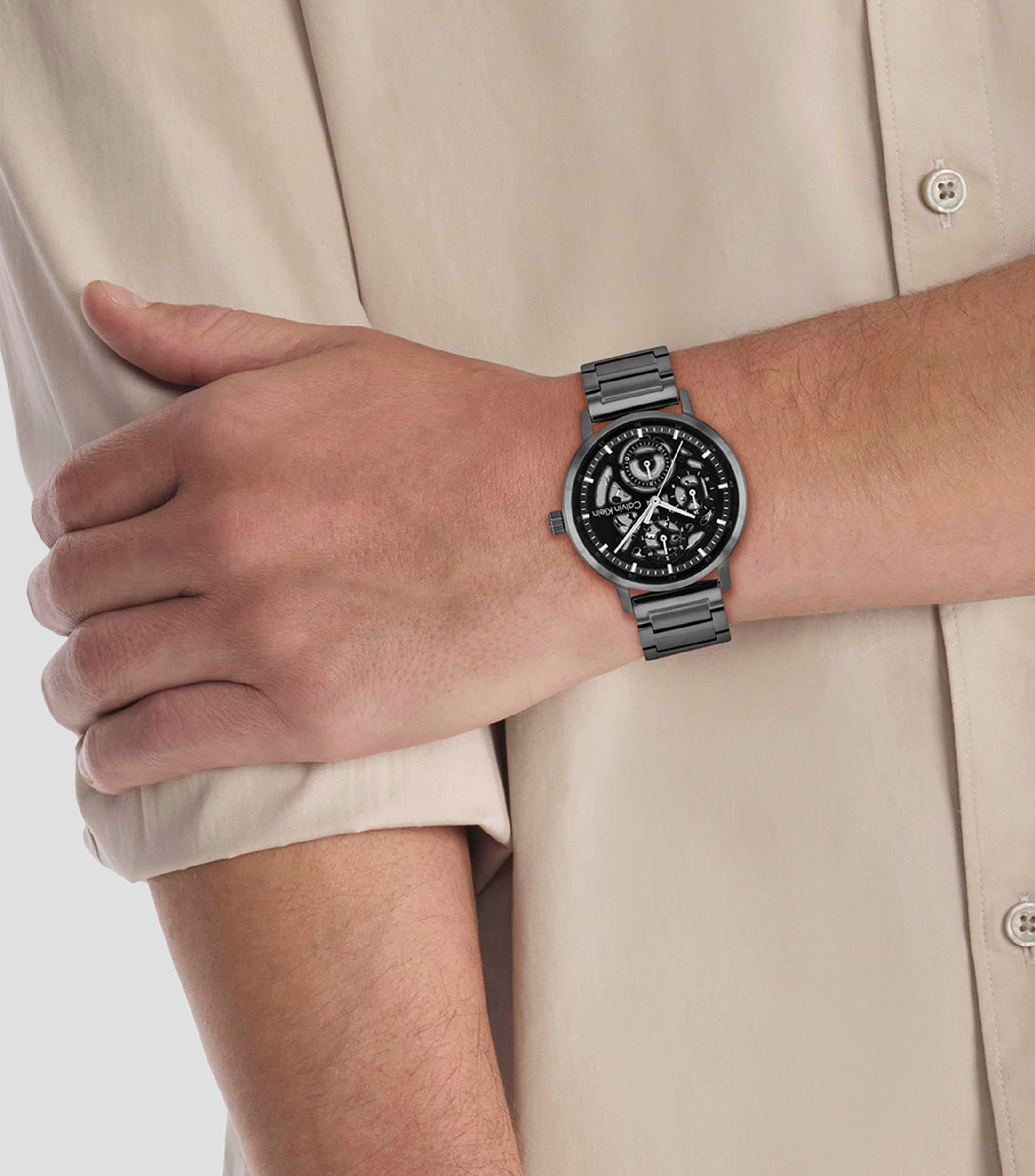 Reloj para Hombre Gauge casual gris obscuro