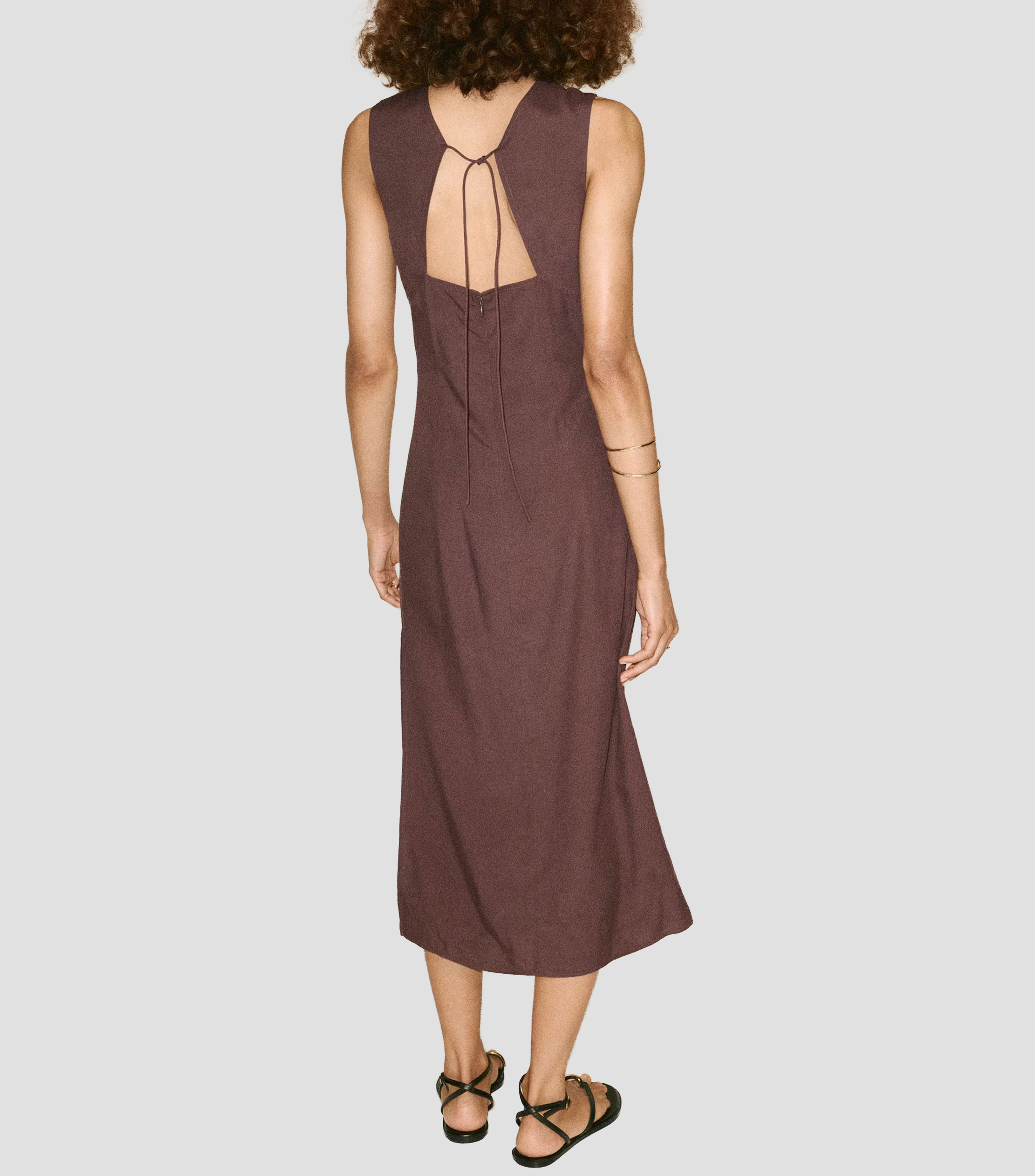 Vestido casual midi sólido Julie Mujer
