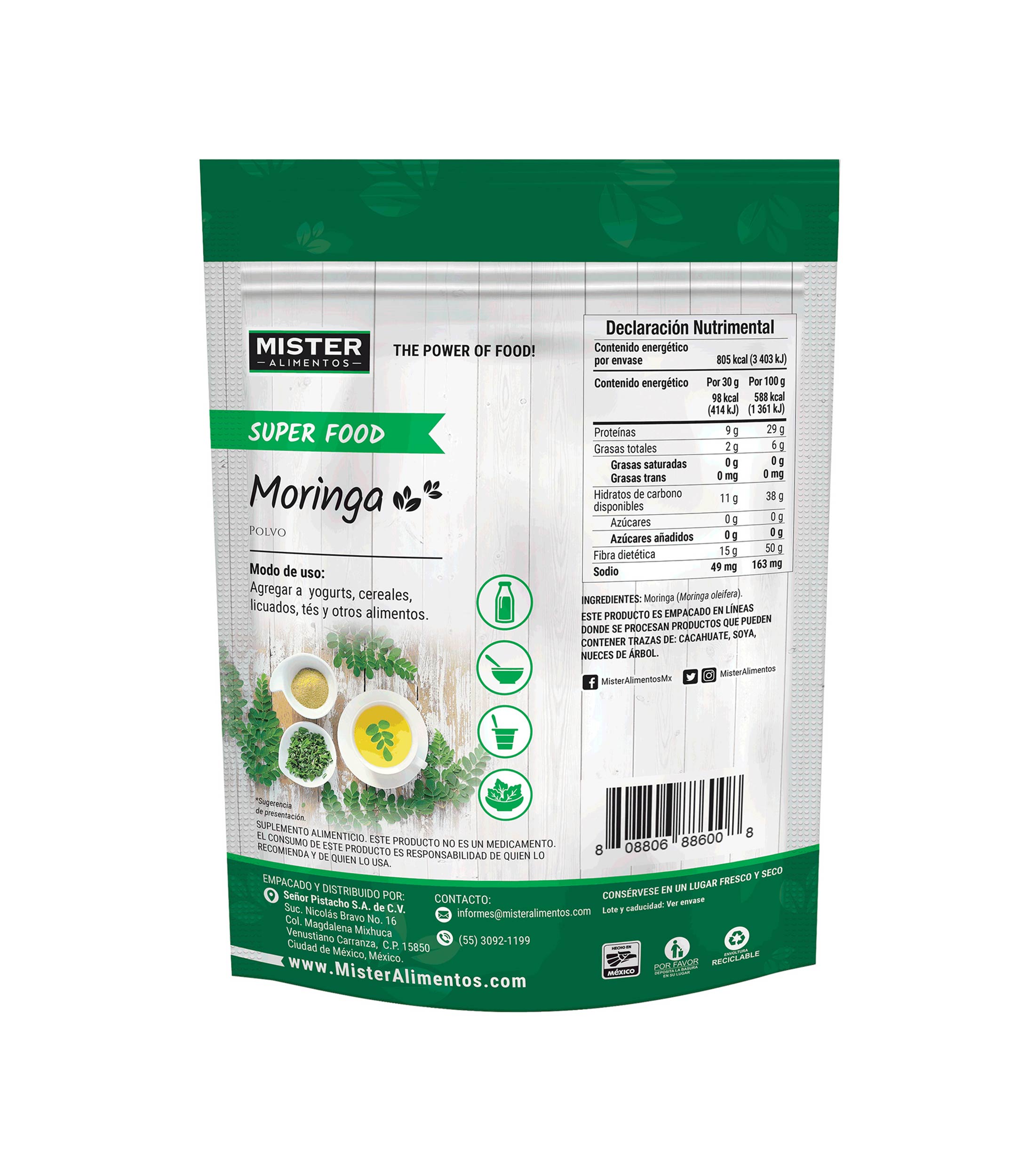 Moringa en polvo, 250 g