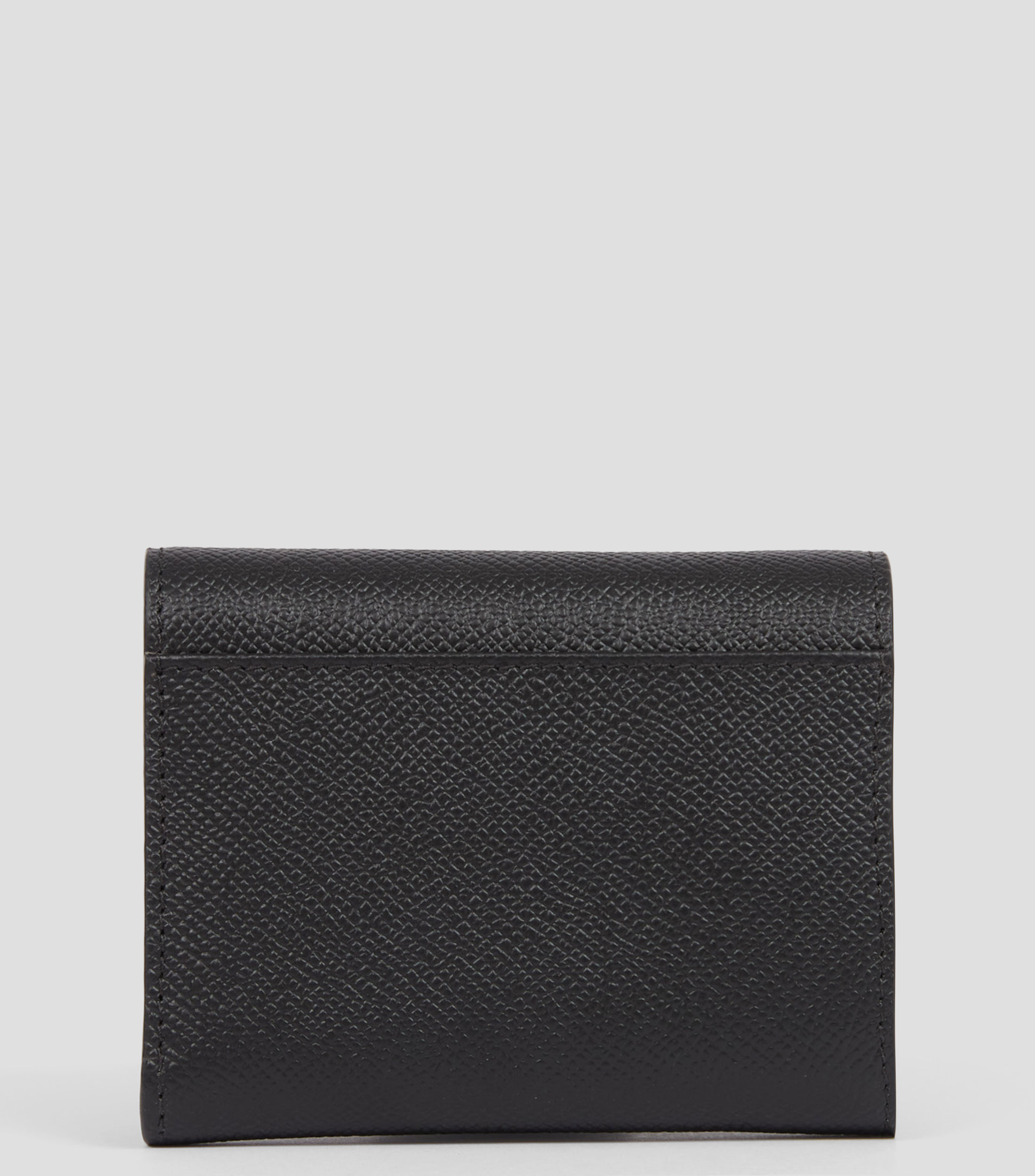 Cartera trifold Four Stitches en piel negra Hombre