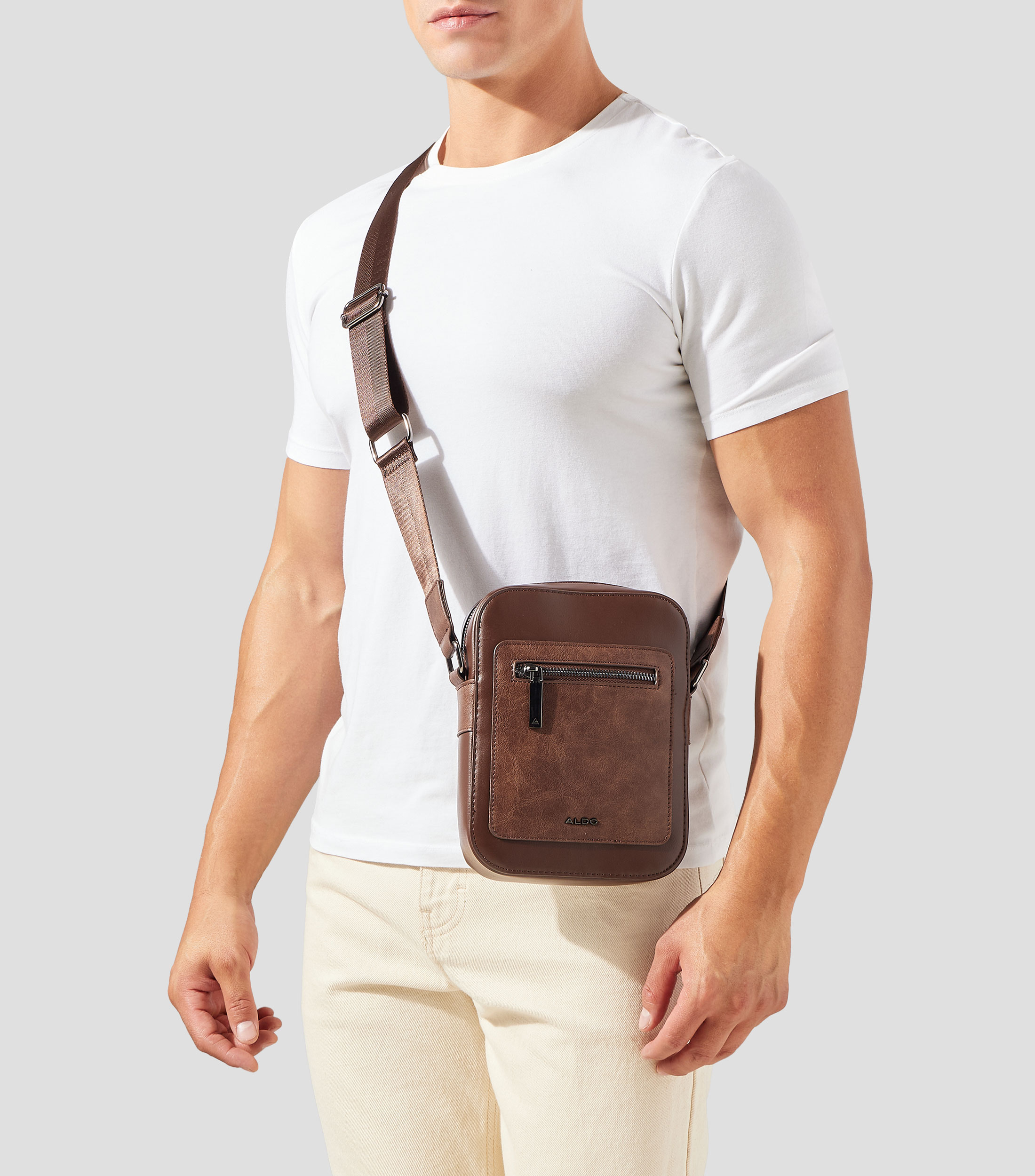 Bolso messenger liso Hombre
