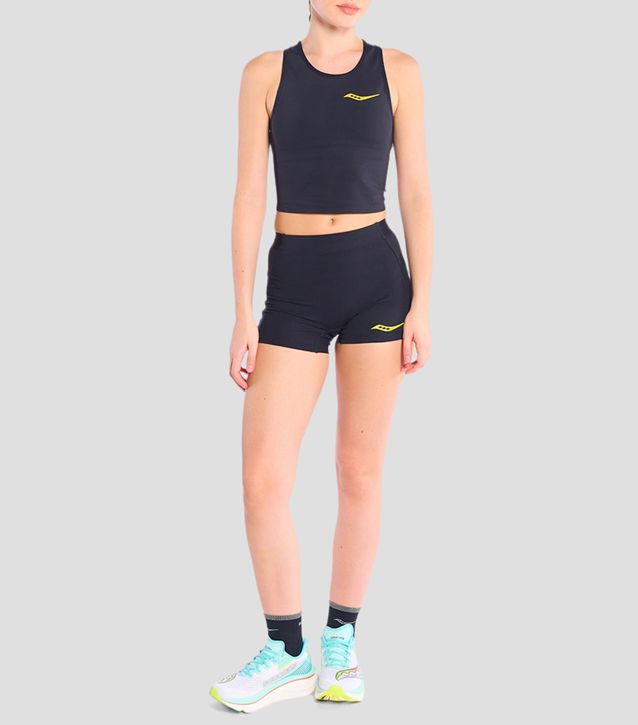 Tank Top para correr cuello redondo sin mangas liso Mujer