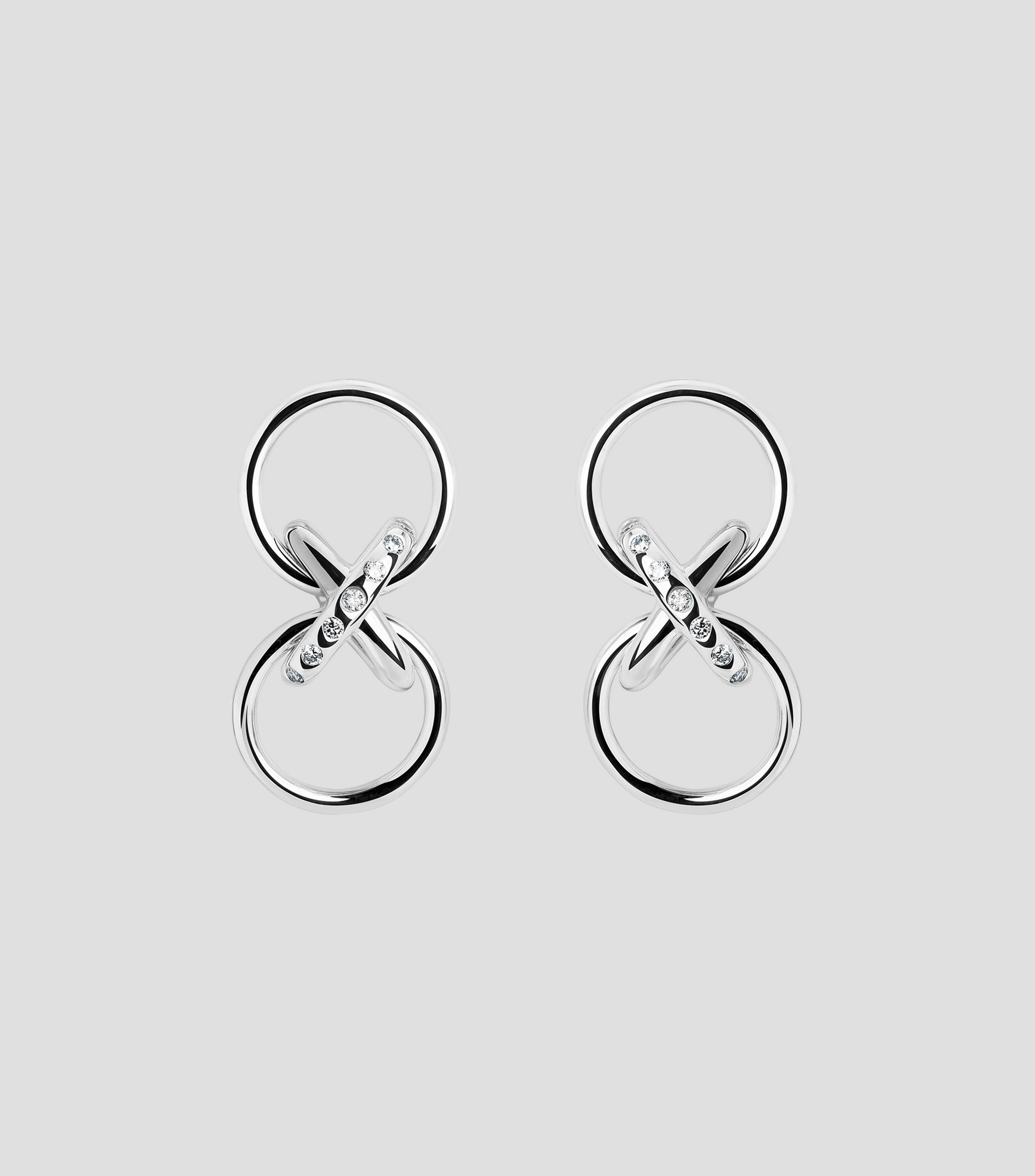 Aretes en Plata X con Diamantes Mujer