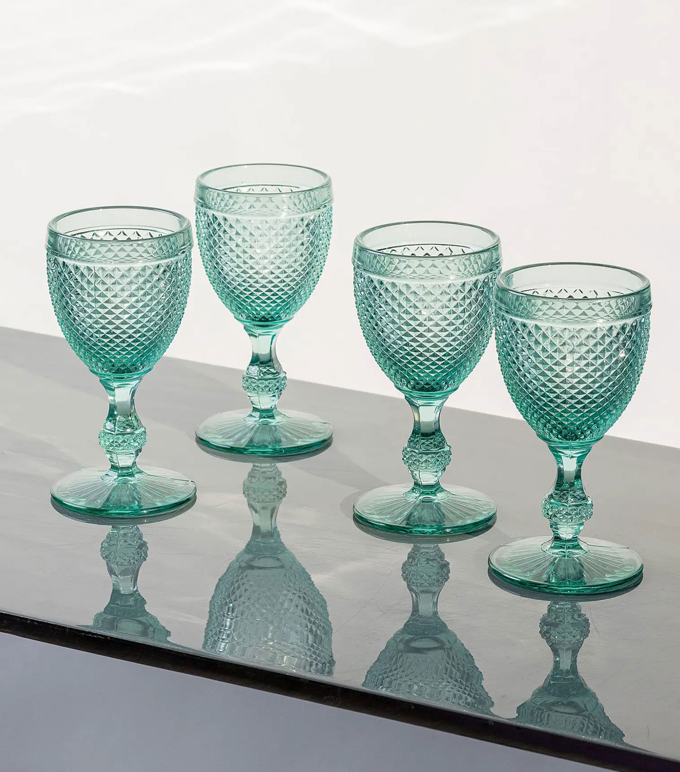 Set 4 copas de agua Bicos menta