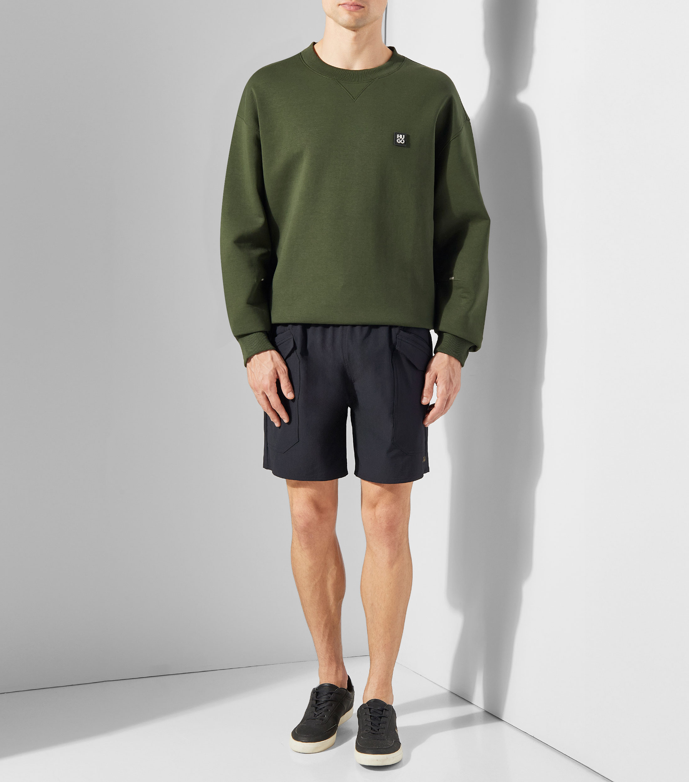 Traje de baño largo liso Hombre