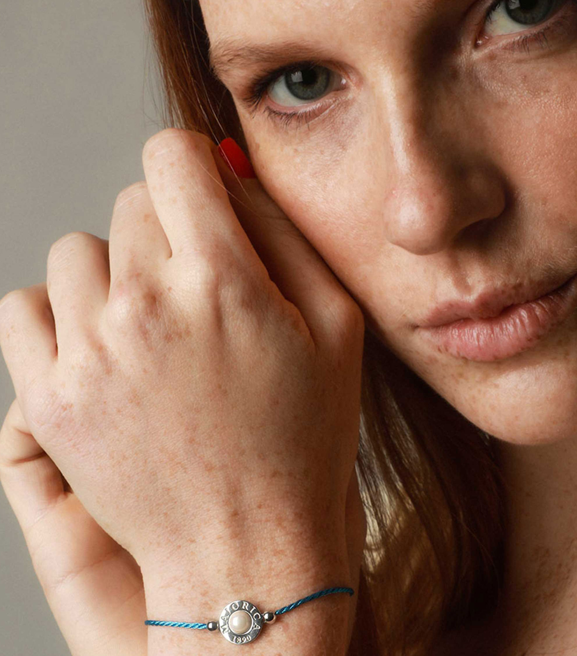 Brazalete ajustable con perla Lipari Mujer