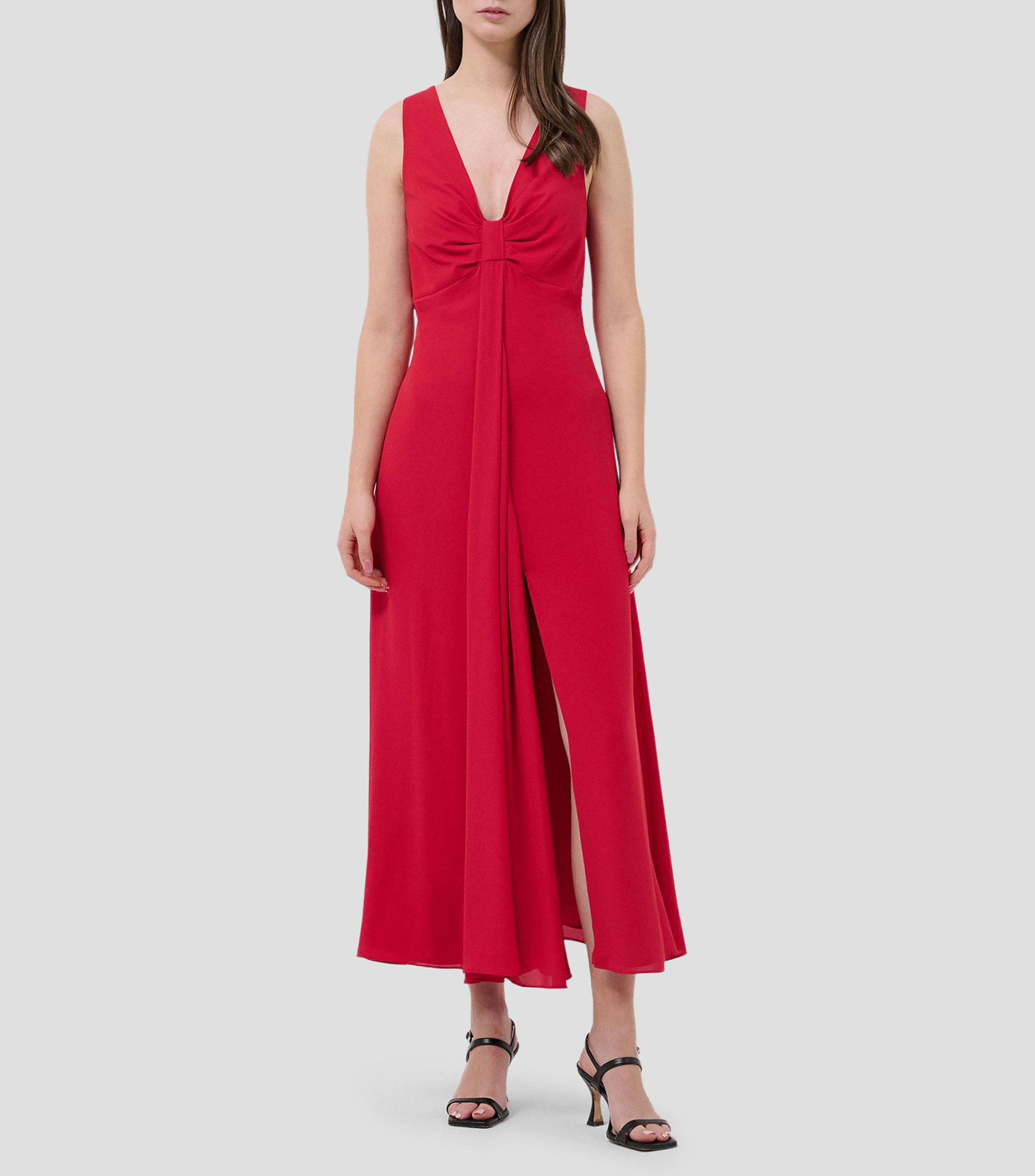 Vestido largo liso Mujer
